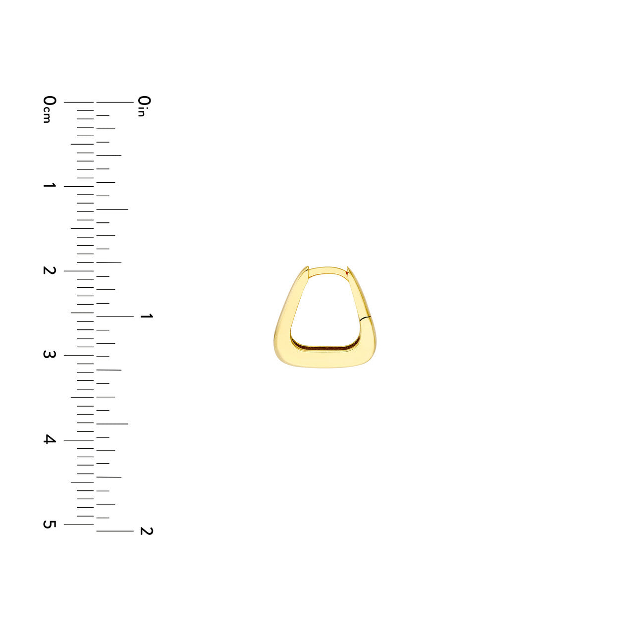 Simple tapered squared off mini hoop earrings by My Store with a sleek, modern design in a polished finish.