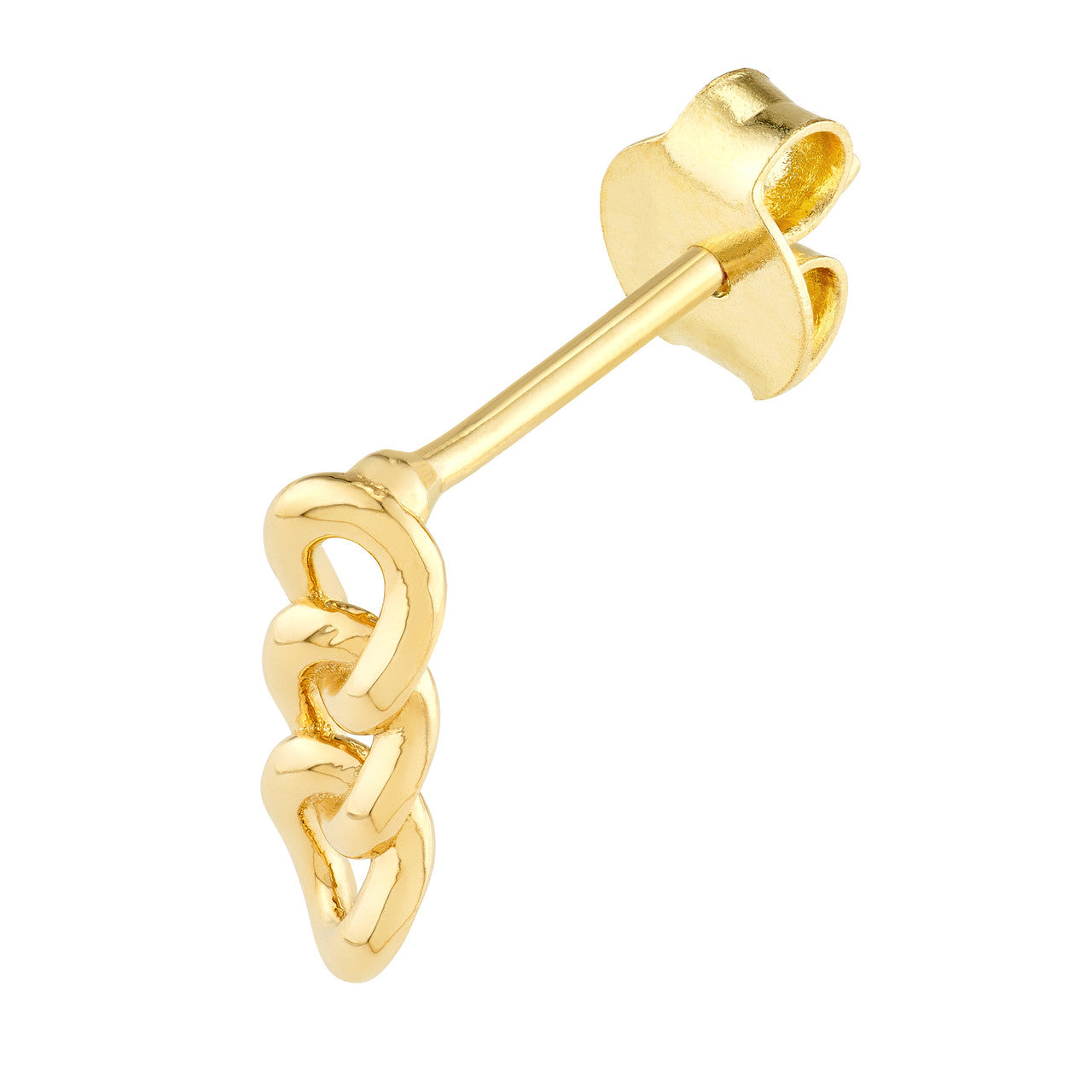 Simple triple link earrings by My Store featuring a sleek, modern design in polished metal.