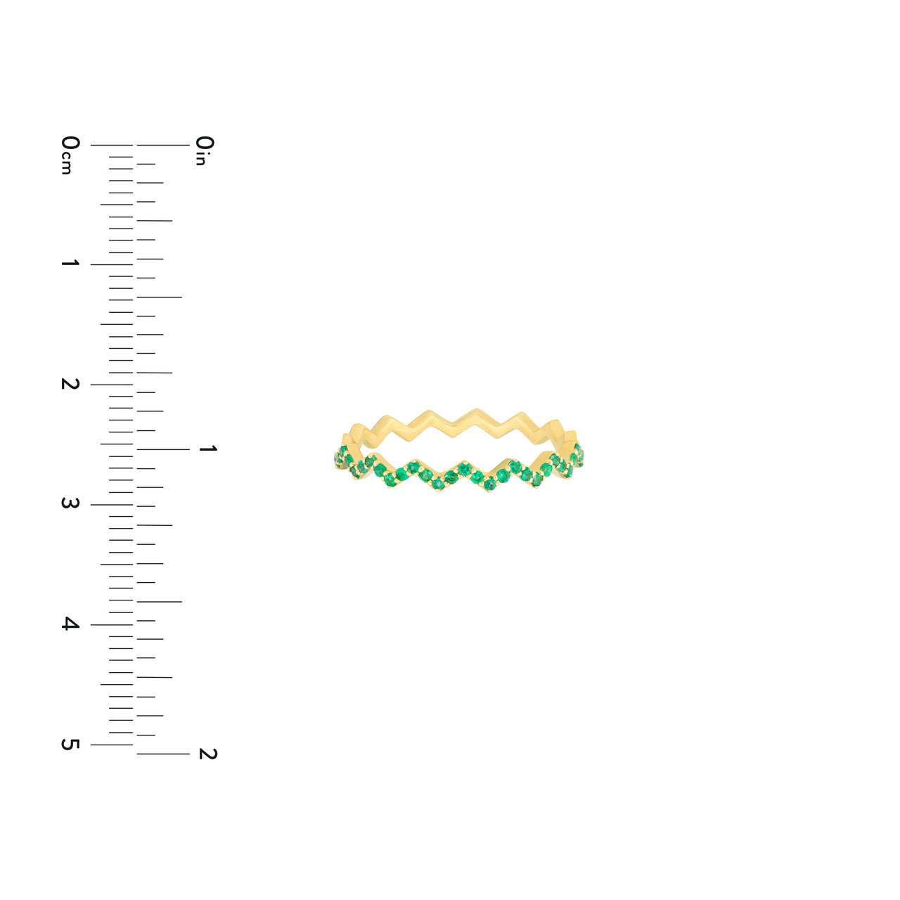Emerald Stones Zig Zag Ring 5