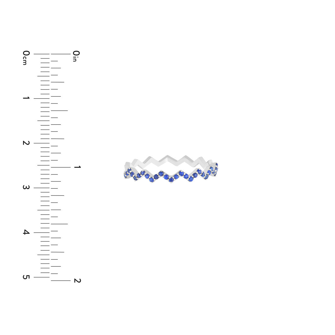 Sapphire Stones Zig Zag Ring 5