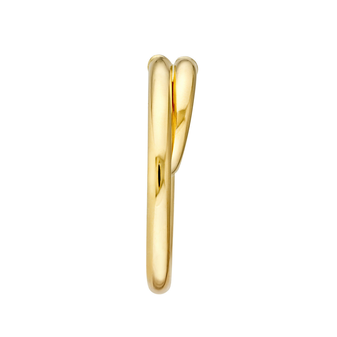 30mm 14K gold double hoop earrings, sleek and elegant design