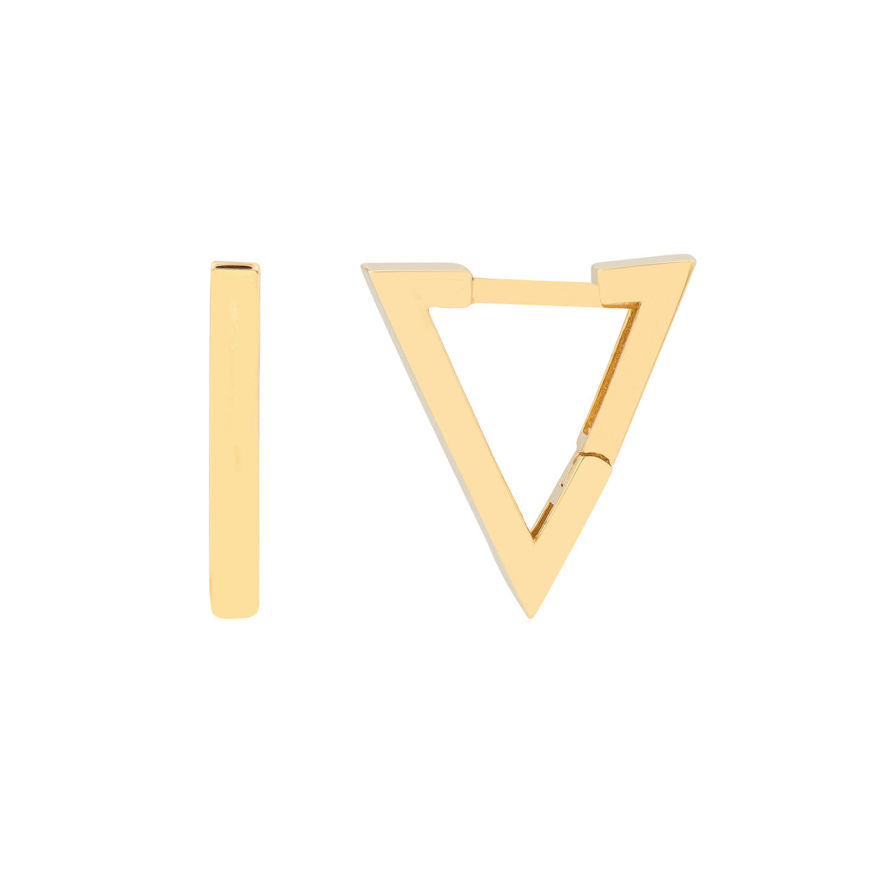 Triangle Mini Hoop Earrings - Via Jewelers