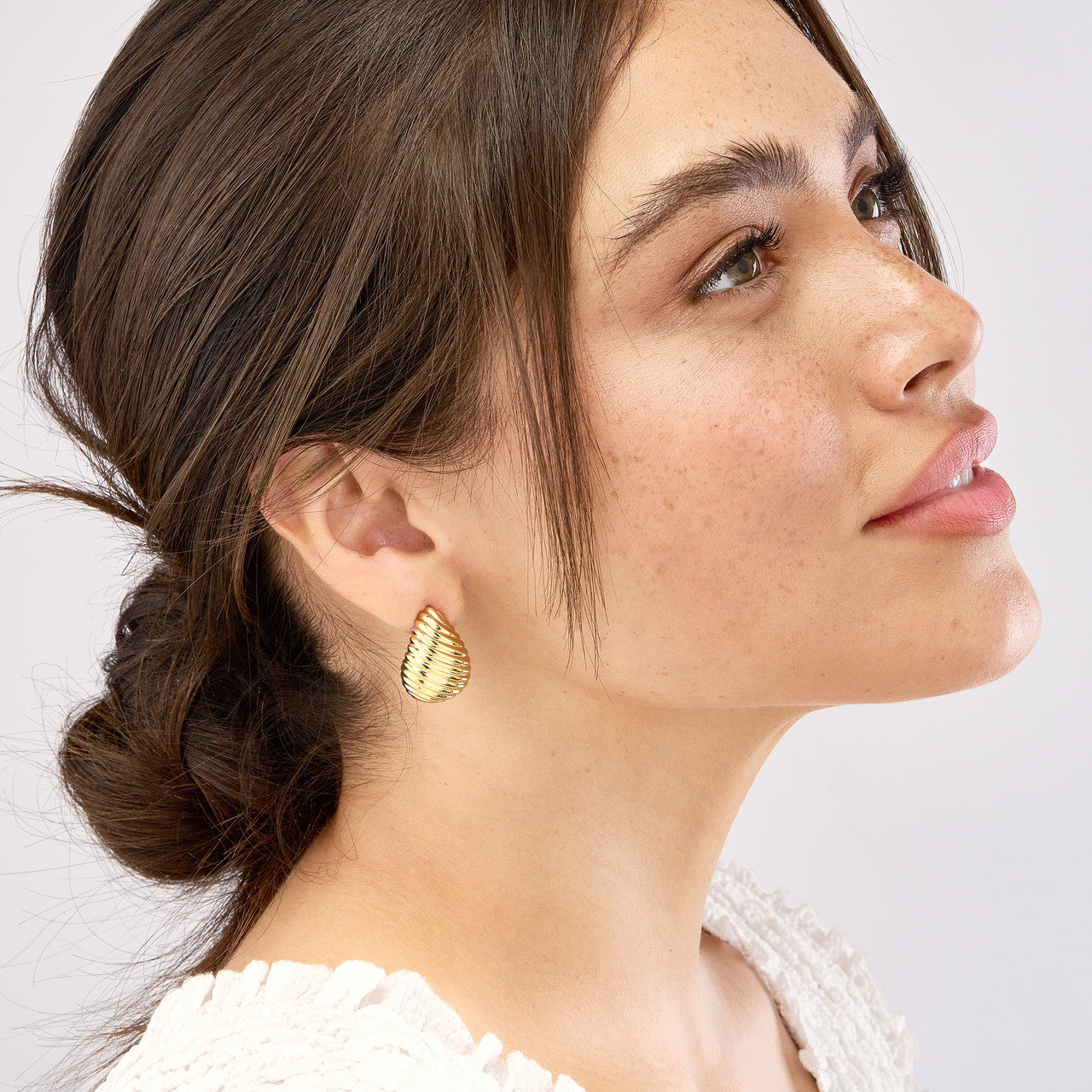Teardrop Graduated Swirl Earrings