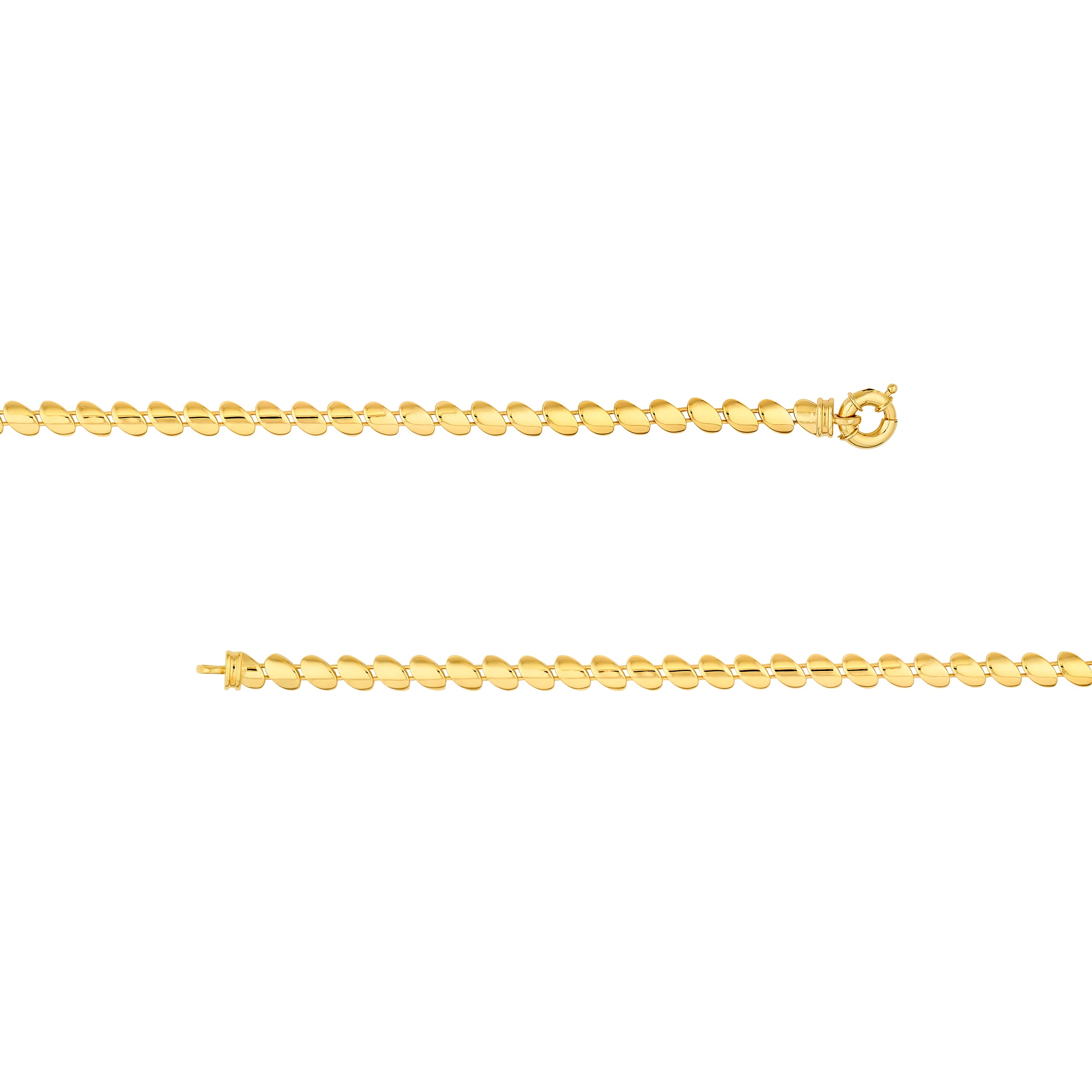 Diagonal Oval Link Bracelet