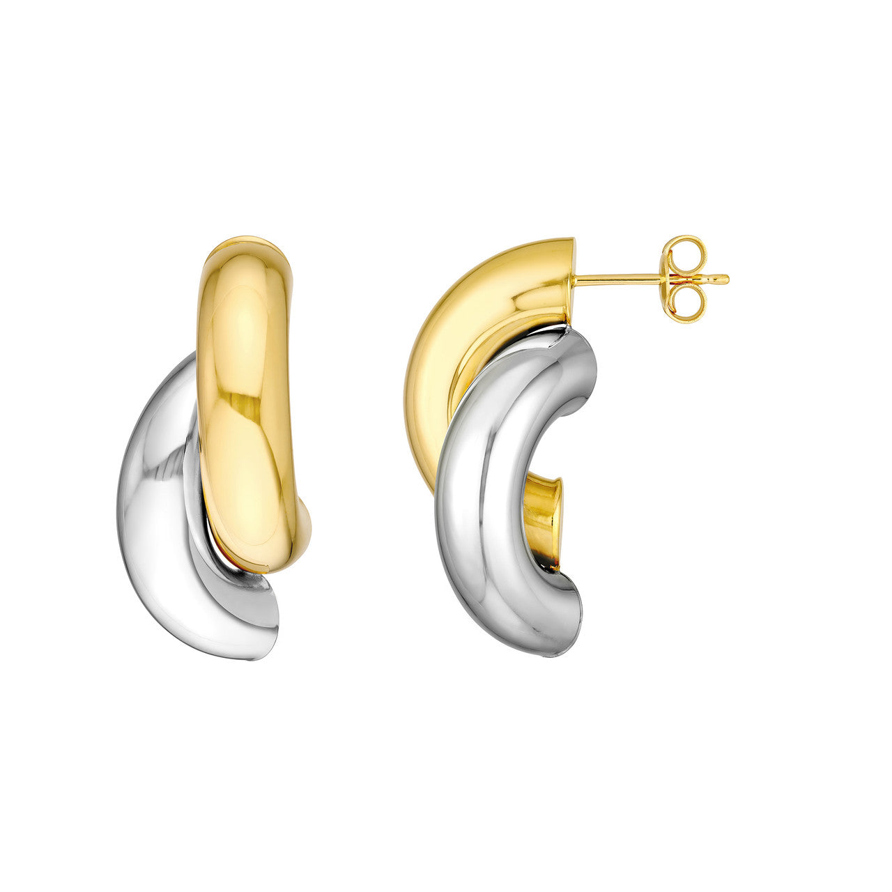 Two-Tone Arc Earrings