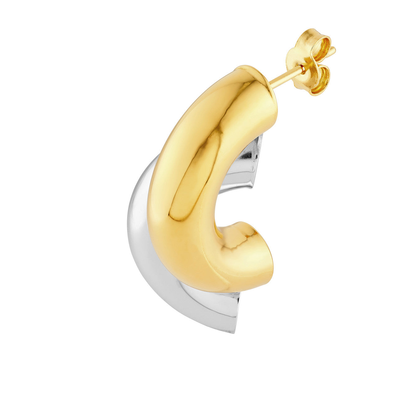 Two-Tone Arc Earrings