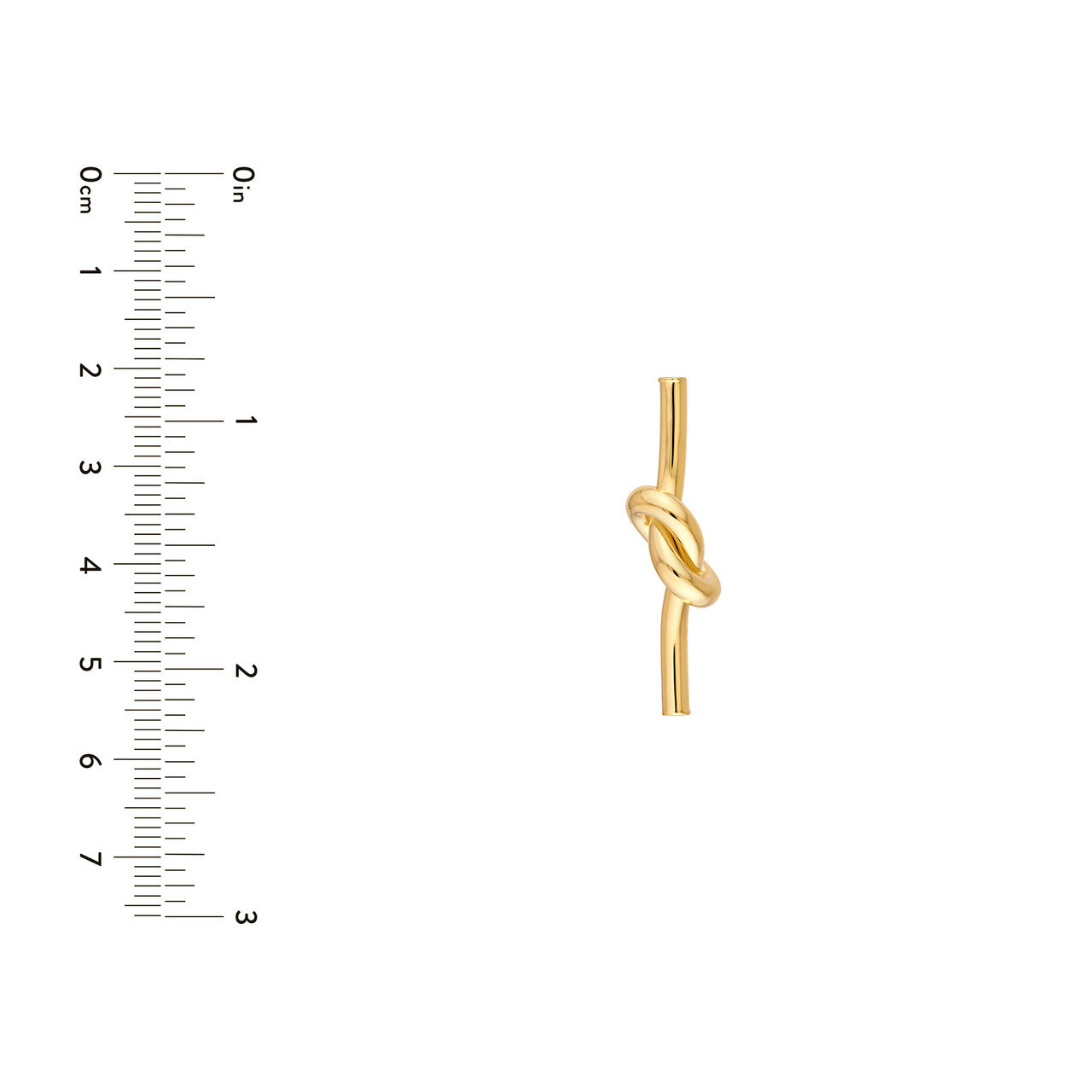 VIA Jewelers knotted tube earrings featuring a unique twisted design in a polished finish.