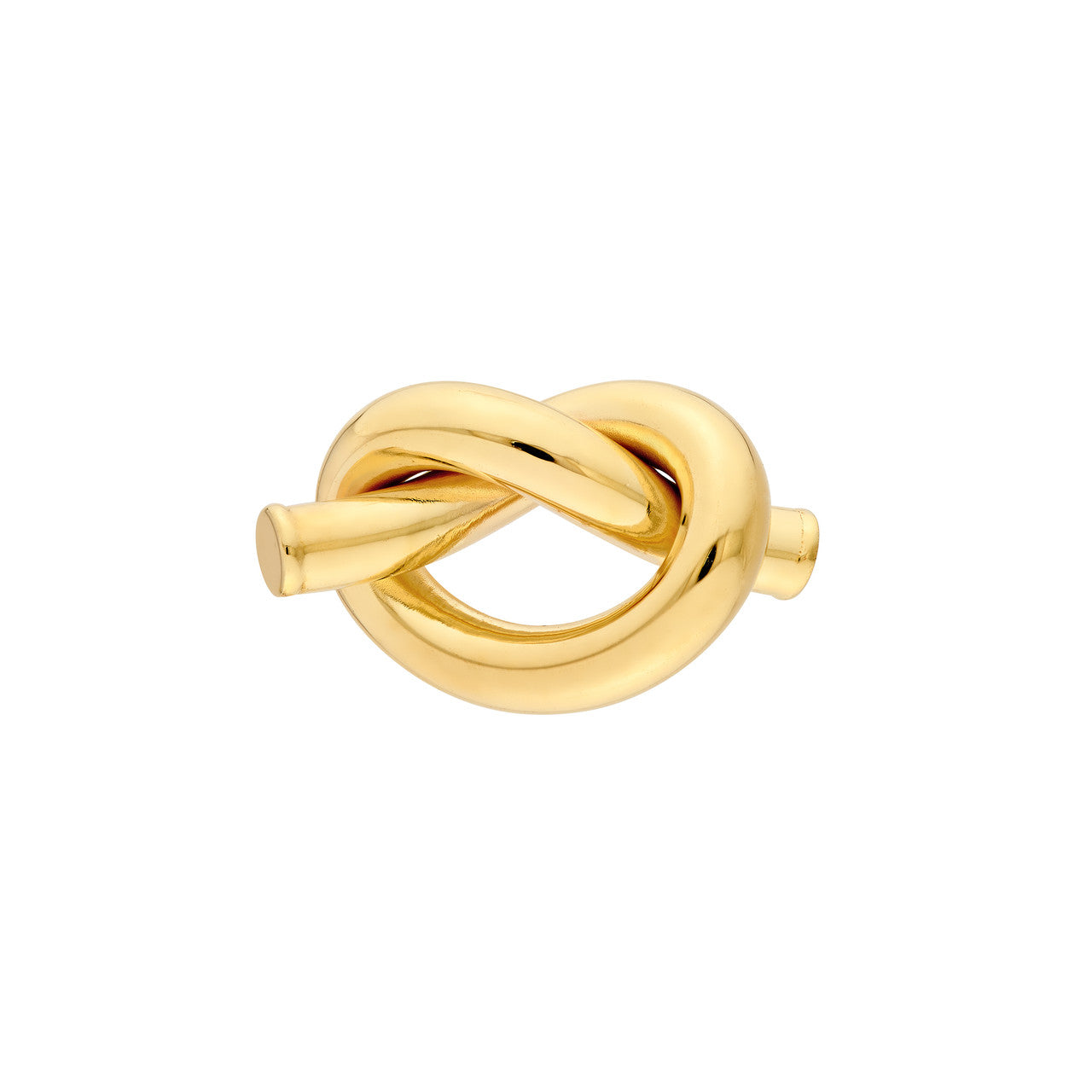 VIA Jewelers Pretzel Love Knot Earrings featuring a unique twisted design in gold-tone metal.