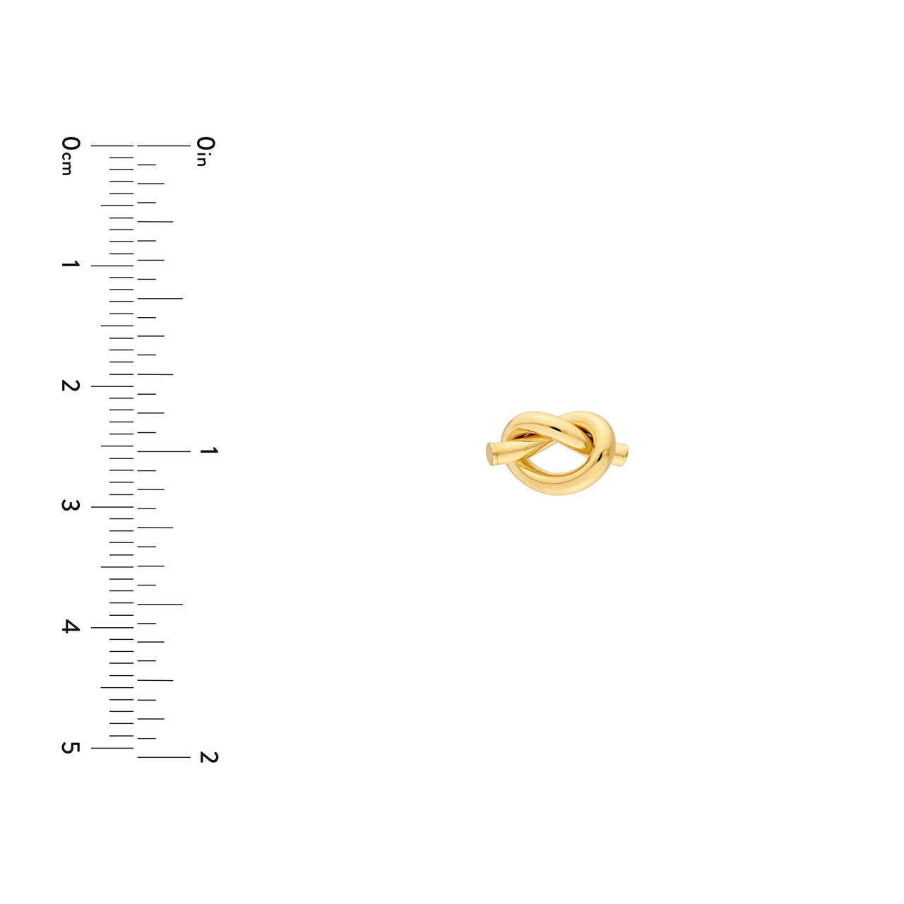Gold-tone pretzel love knot earrings by VIA Jewelers with intricate twisted design and polished finish.