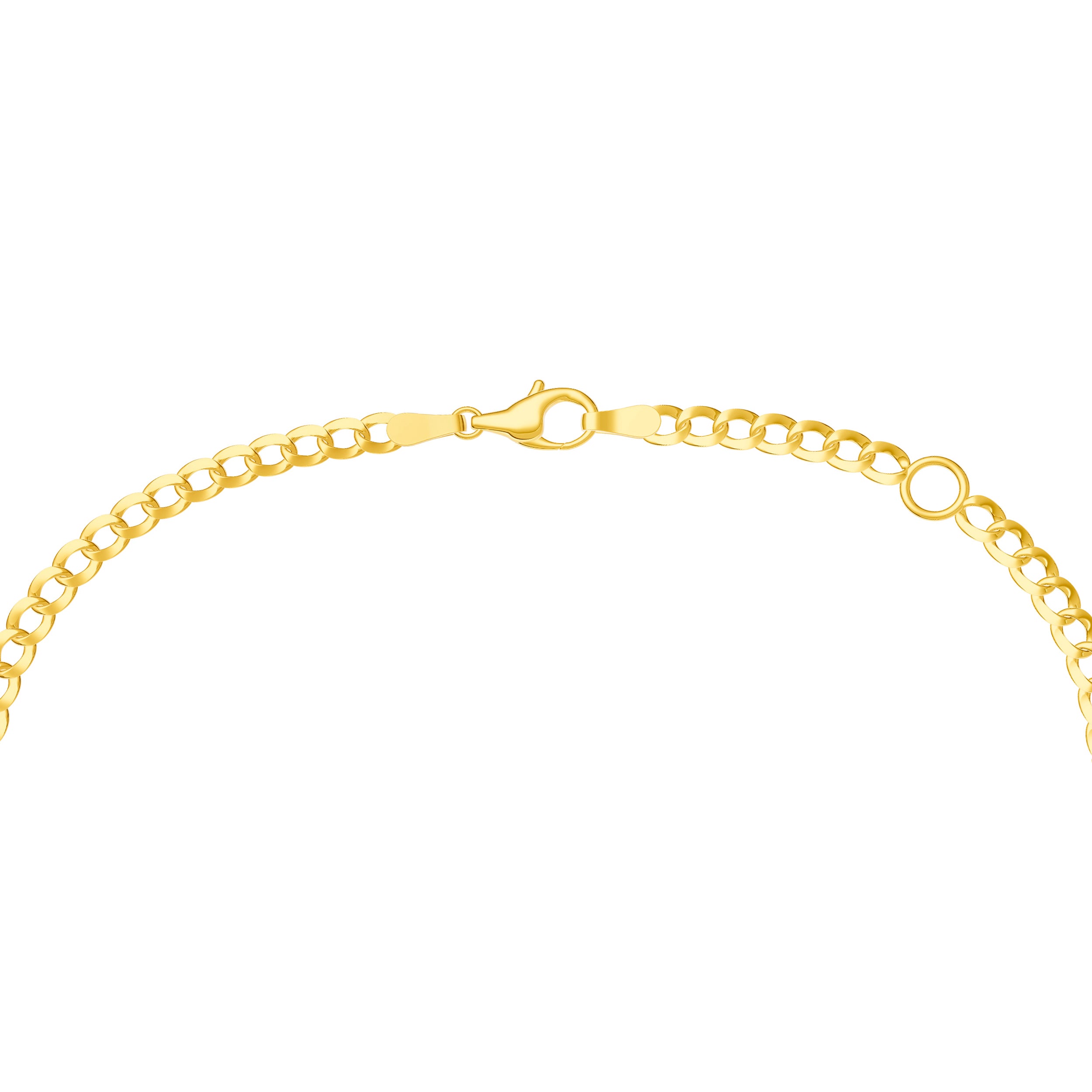 14K gold oval citrine curb bracelet, alternate view