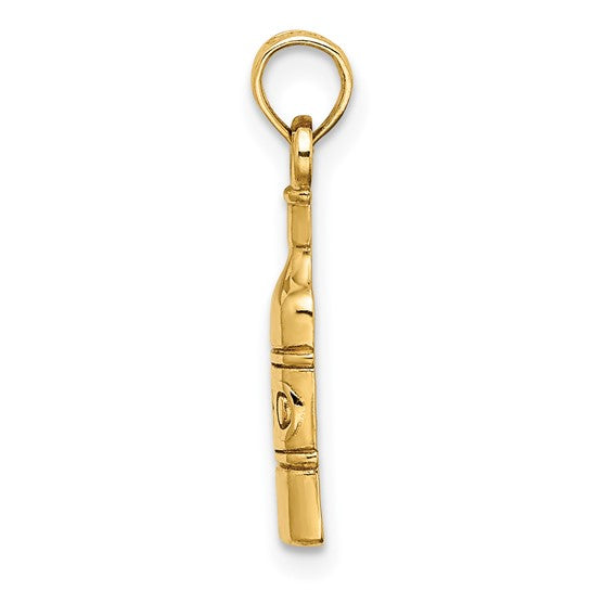 Gold Wine Bottle Charm