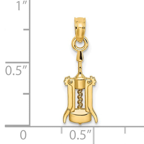 Gold Wine Opener Charm 1