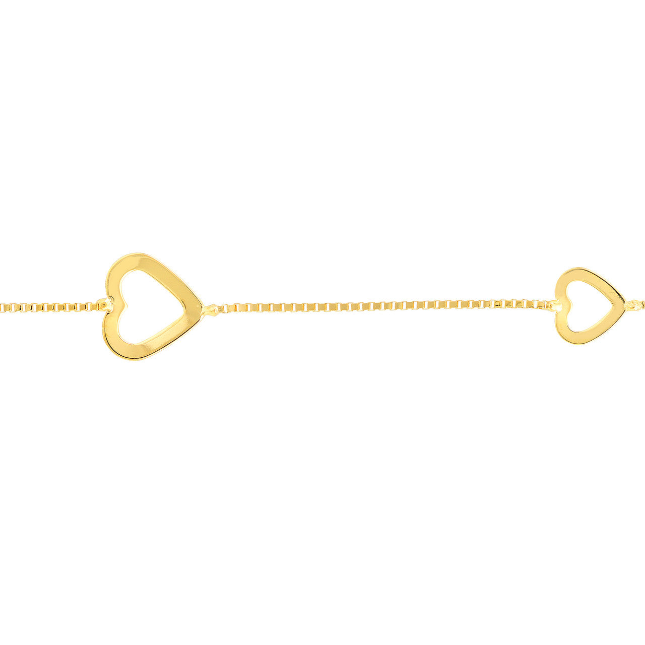 Sideways Open Hearts Anklet 2