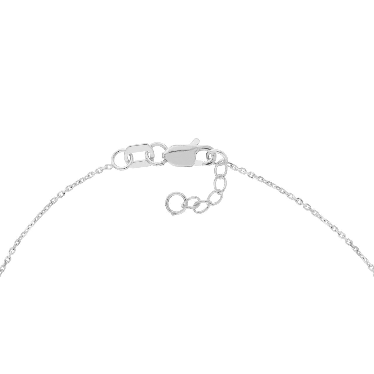 Sideways Cross Adjustable Bracelet - 7.50", white Gold 2