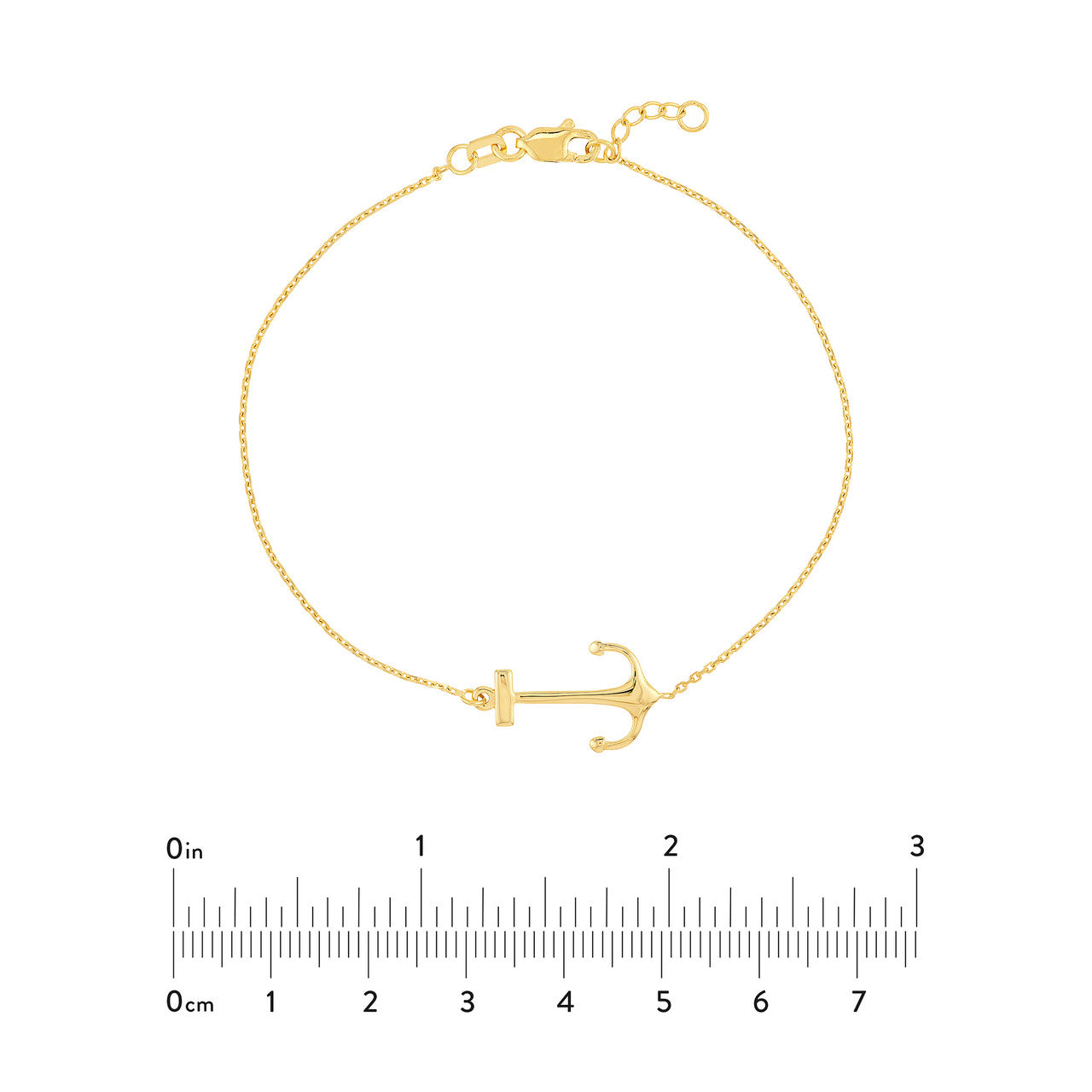 Sideways Anchor Adjustable Bracelet 11