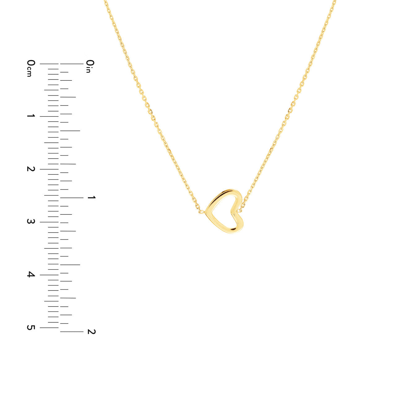 Sideways Mini Heart Necklace