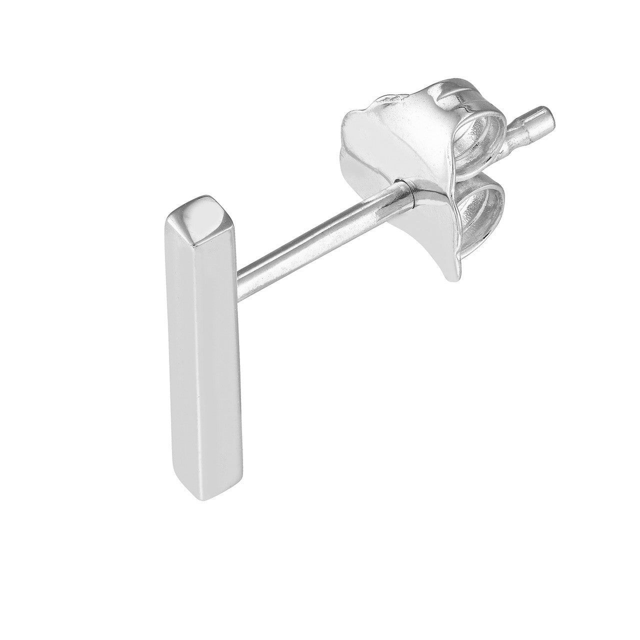 White Gold bar stud earring
