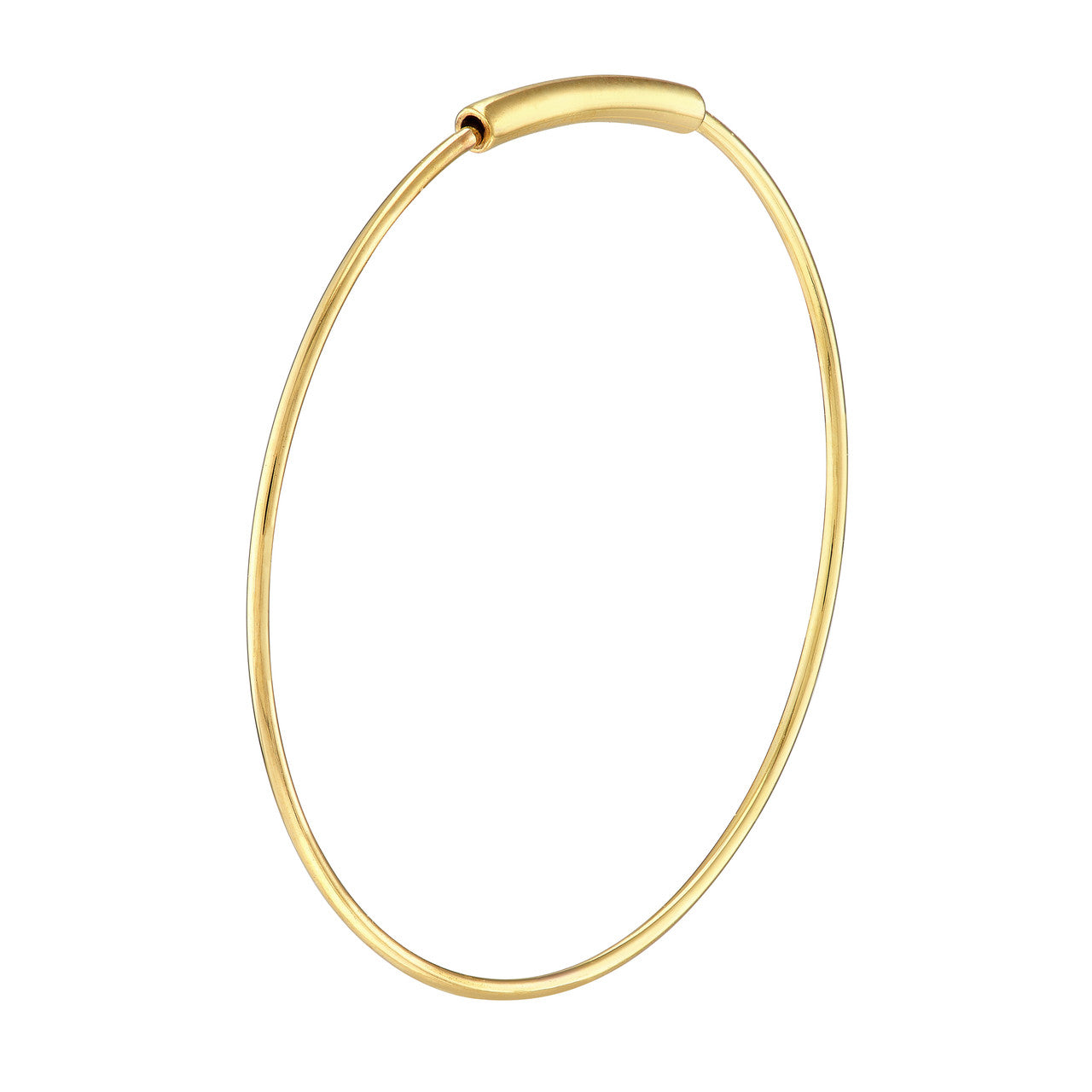 14K gold endless wire hoop earrings for everyday wear