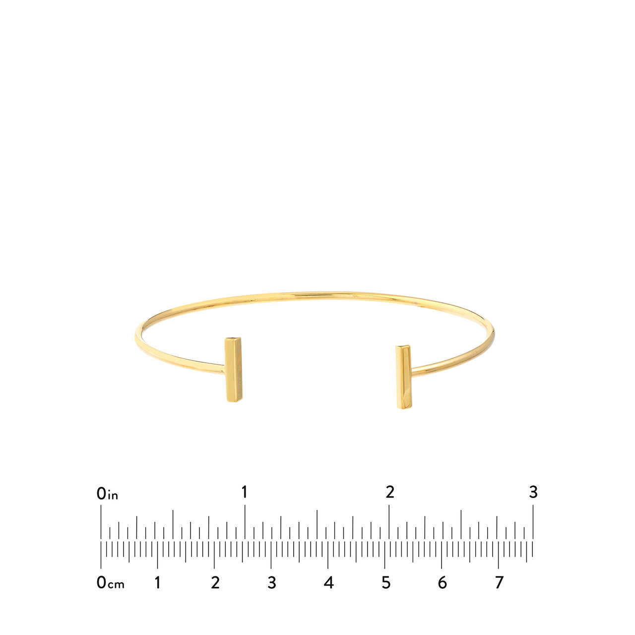 Staple Bar Cuff Bangle - Yellow 12