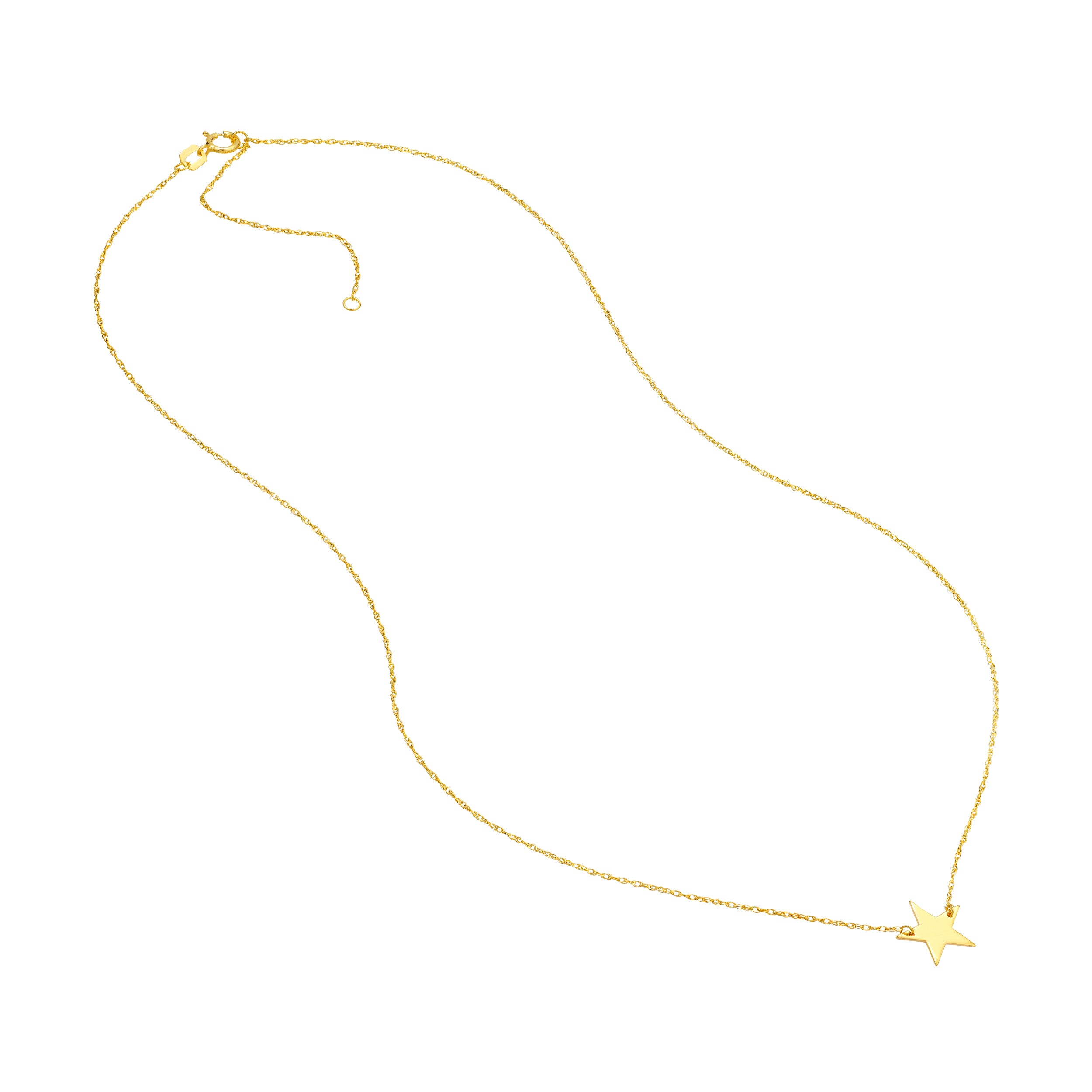 14K gold star necklace, additional view