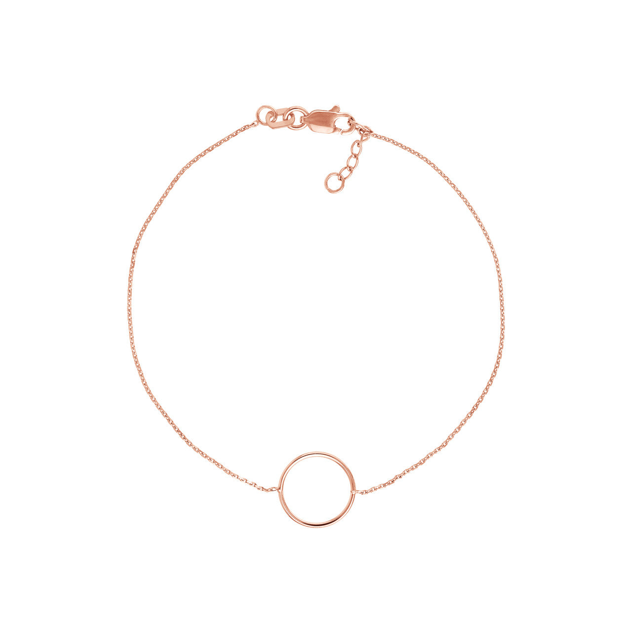 14K gold circle harmony bracelet, alternate view