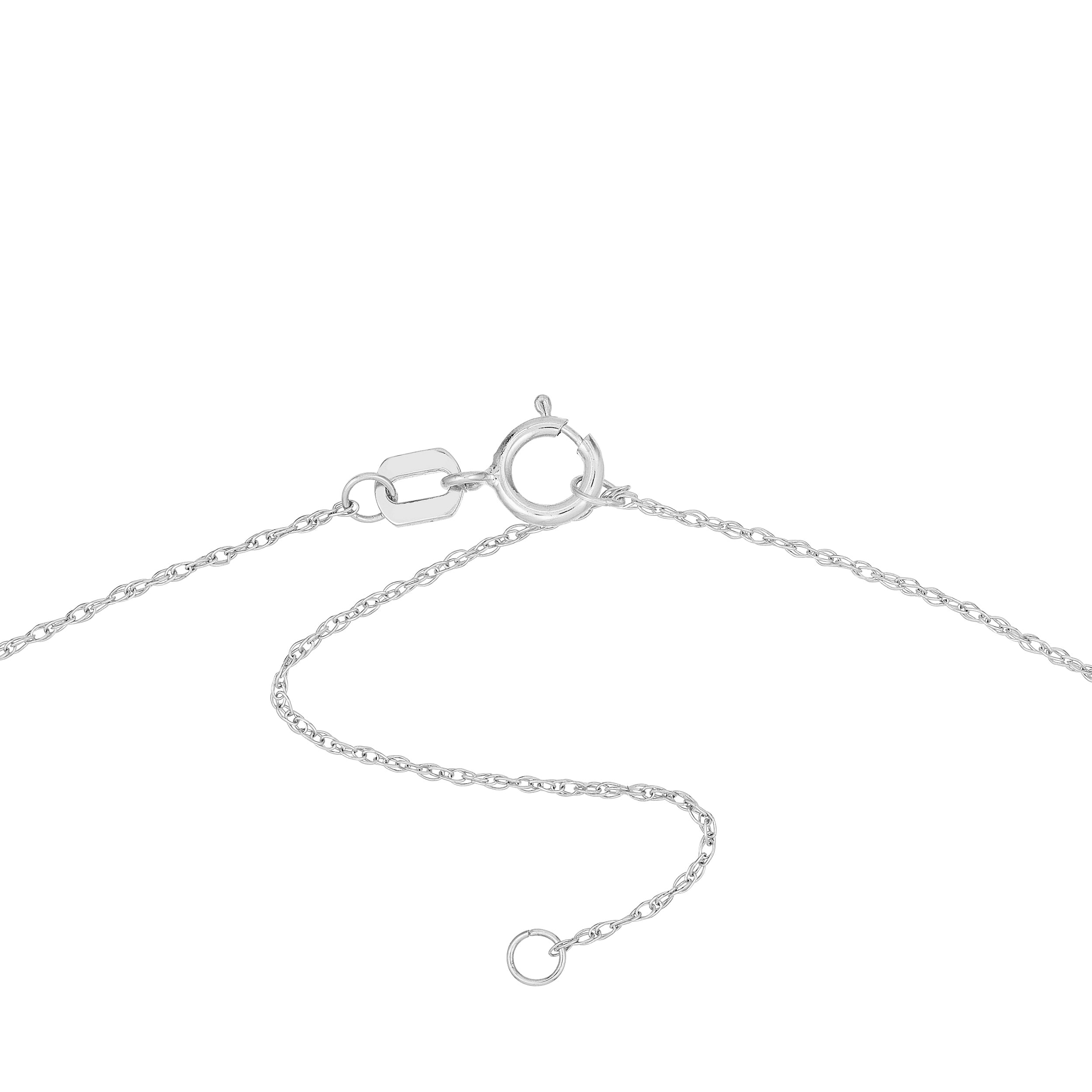 14K gold diamond-shaped adjustable necklace, second detail view