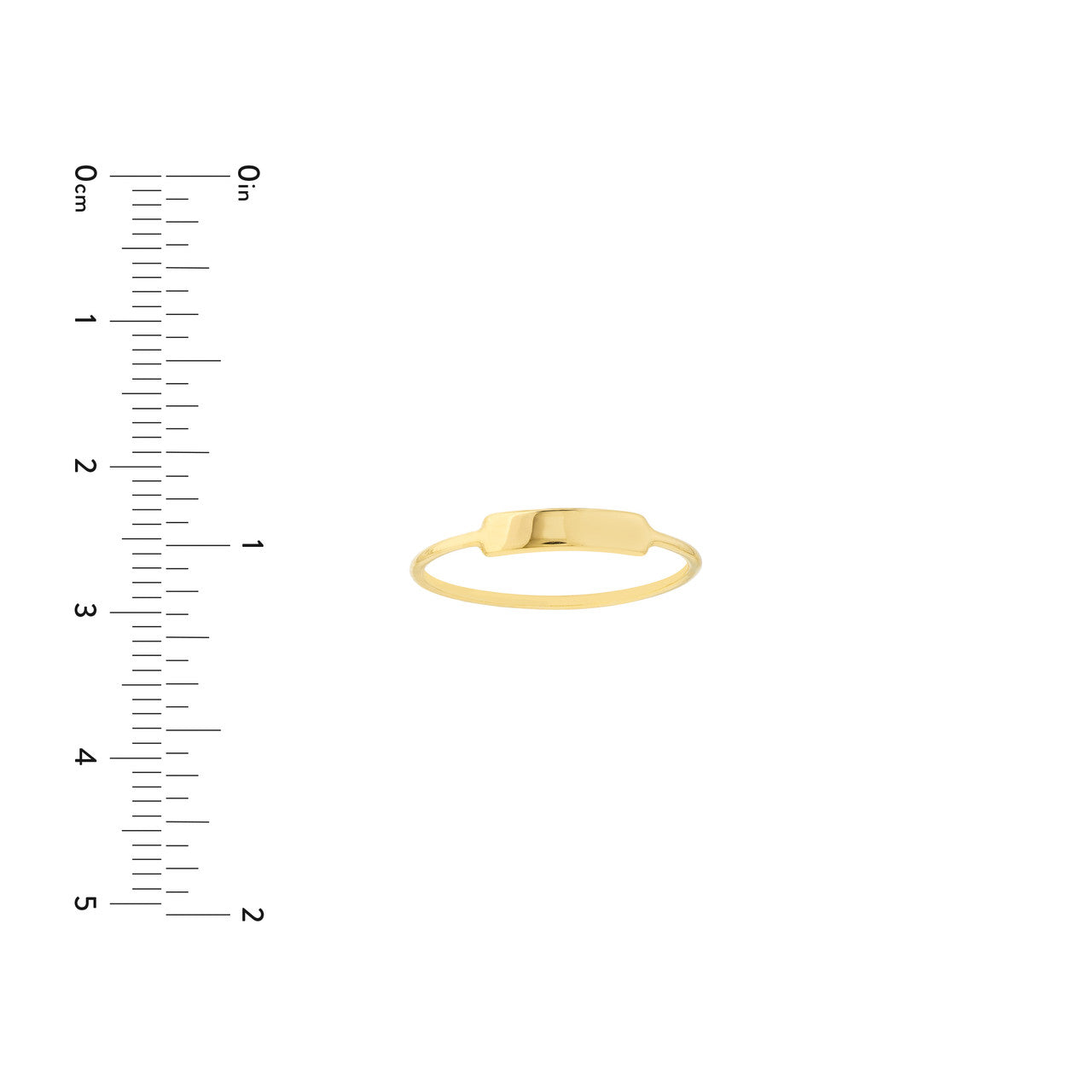 Small ID Ring - 7, Yellow