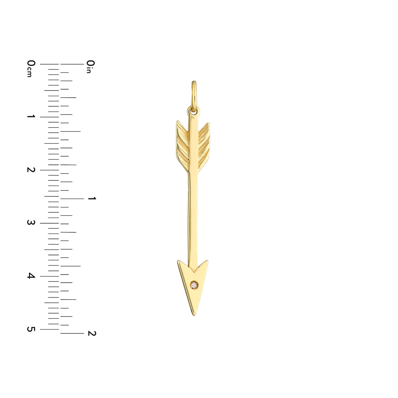 Arrow Charm with Diamond