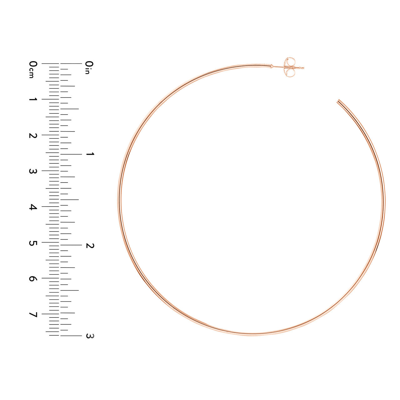 75mm x 1.15mm Hoop Post Earrings