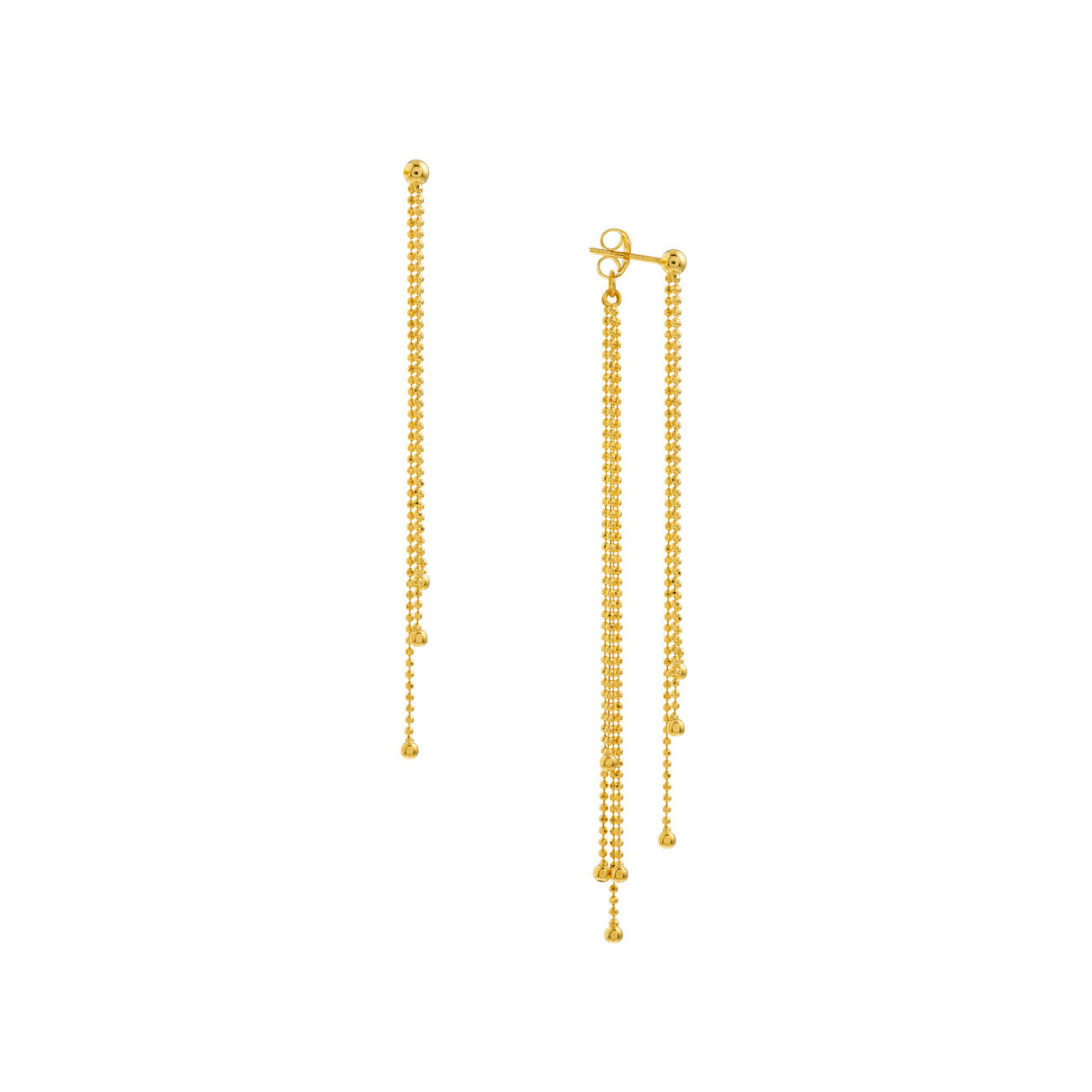 Golden Raindrops Bead Earrings - VIA Jewelers