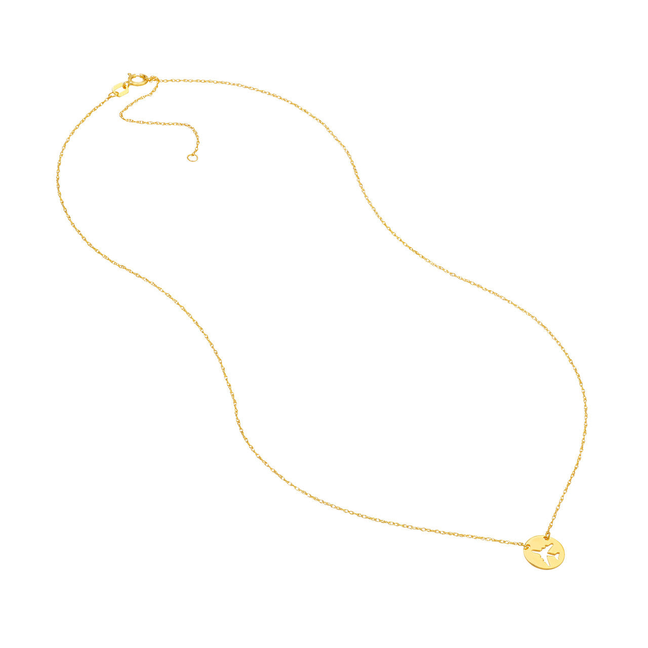 airplane pendant necklace