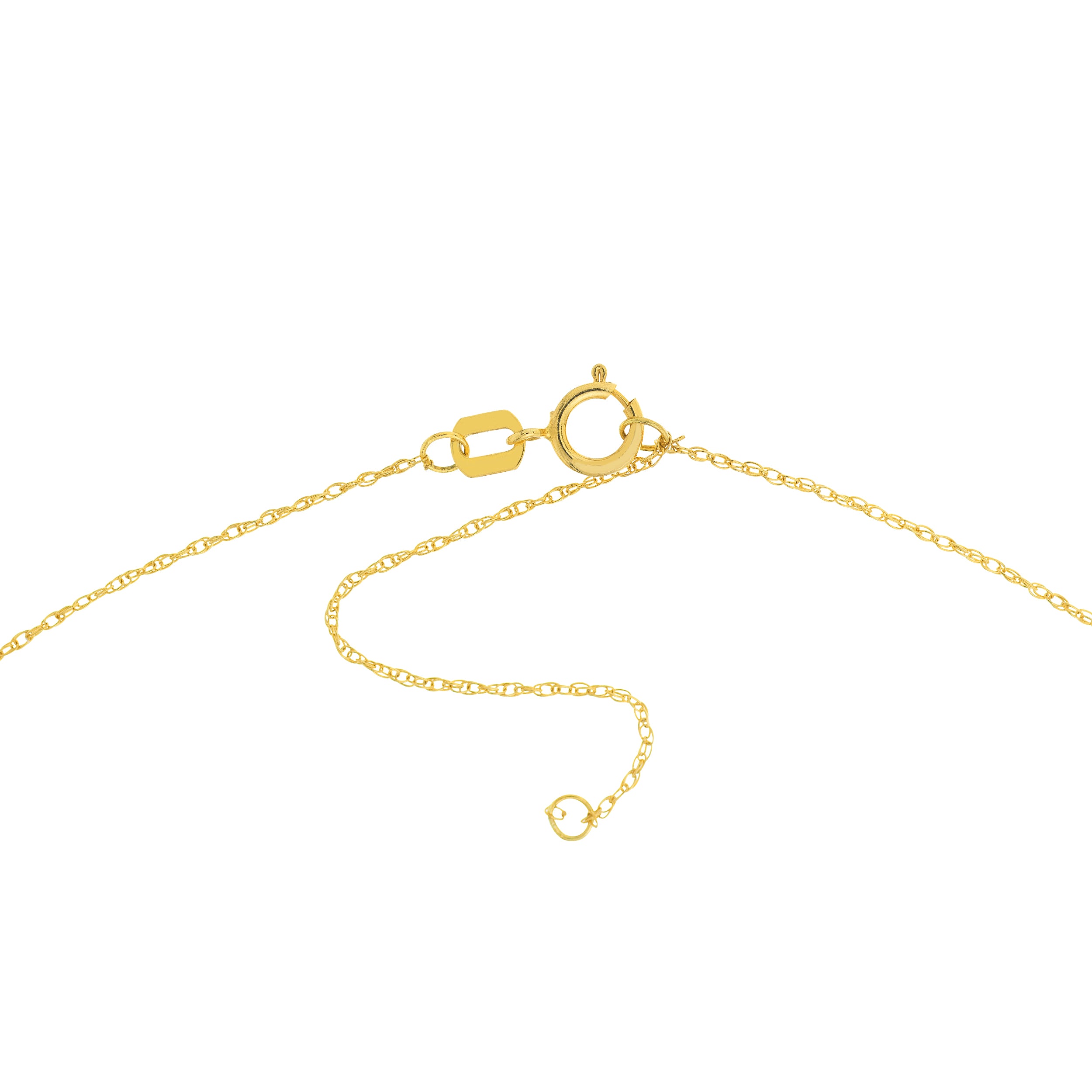 14K gold mini crown pendant necklace, close-up of the crown pendant