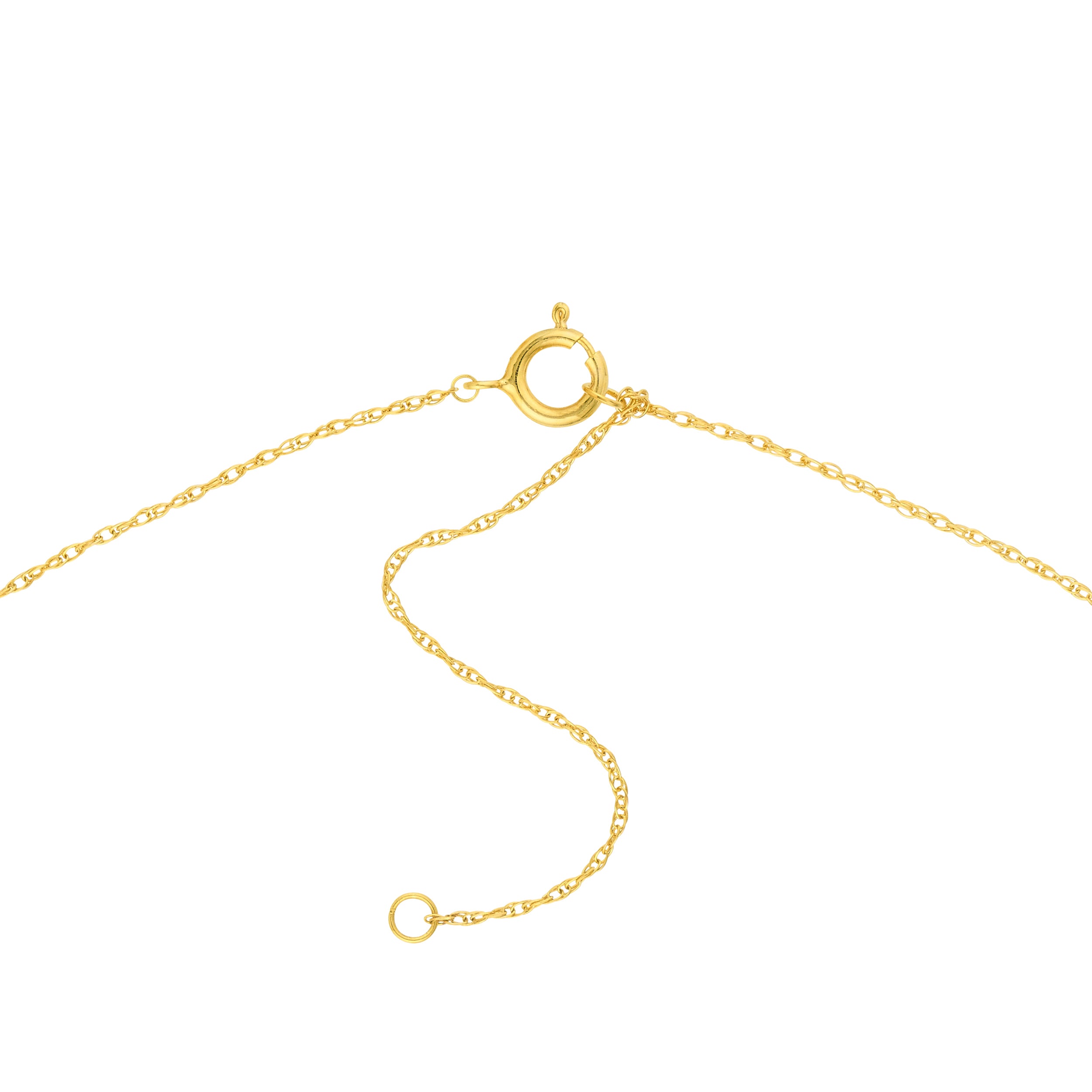 14K gold flip flop pendant necklace, close-up of the pendant