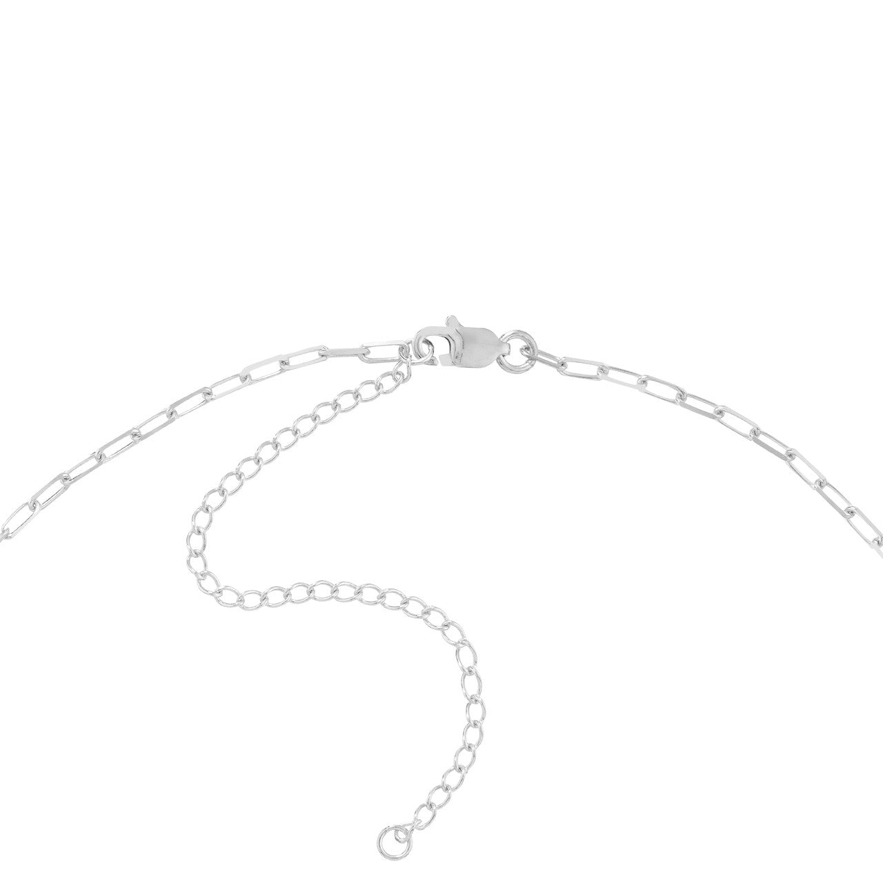 Links choker chain in silver, featuring interlocking links for a stylish and modern look.