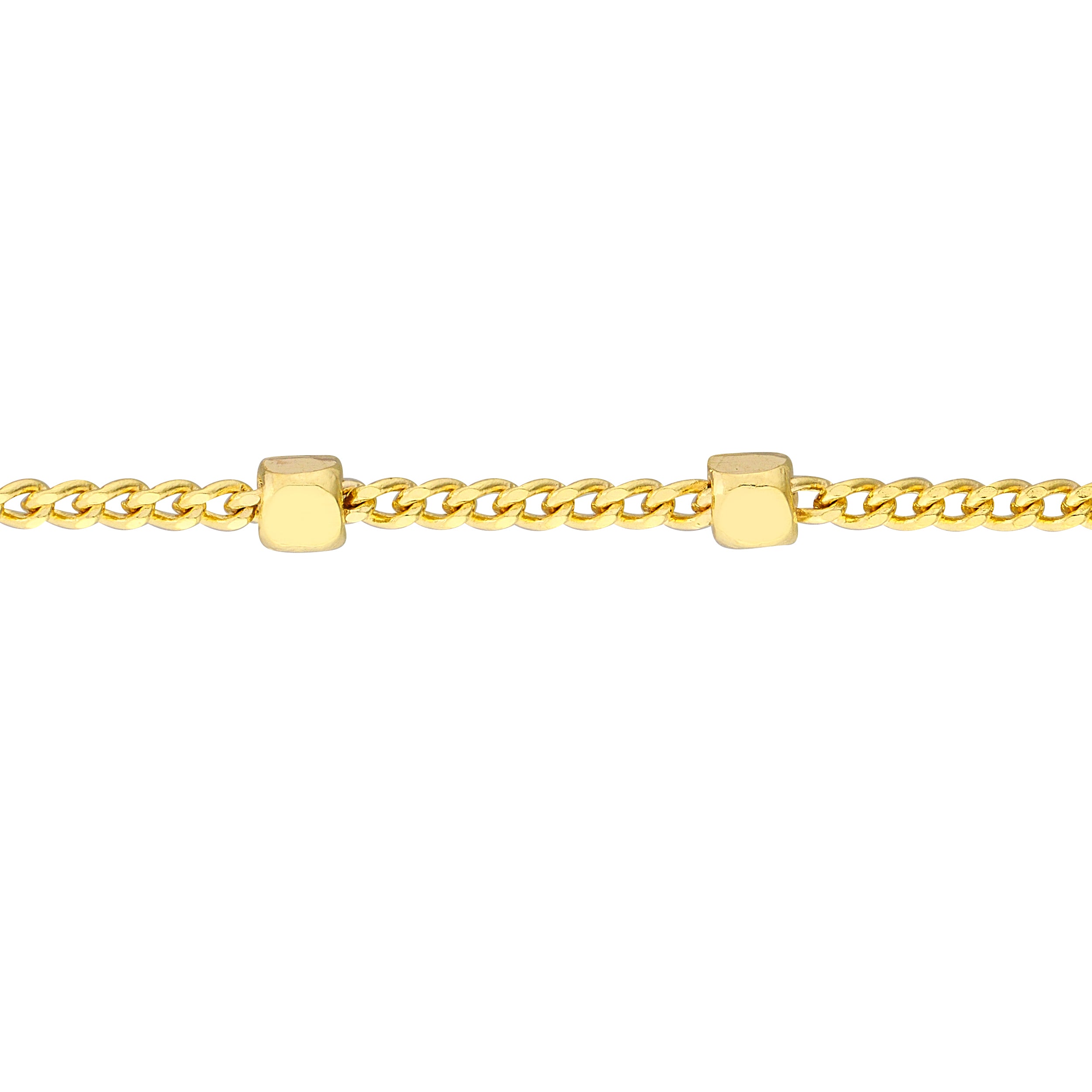 14K gold Saturn choker chain, alternate view