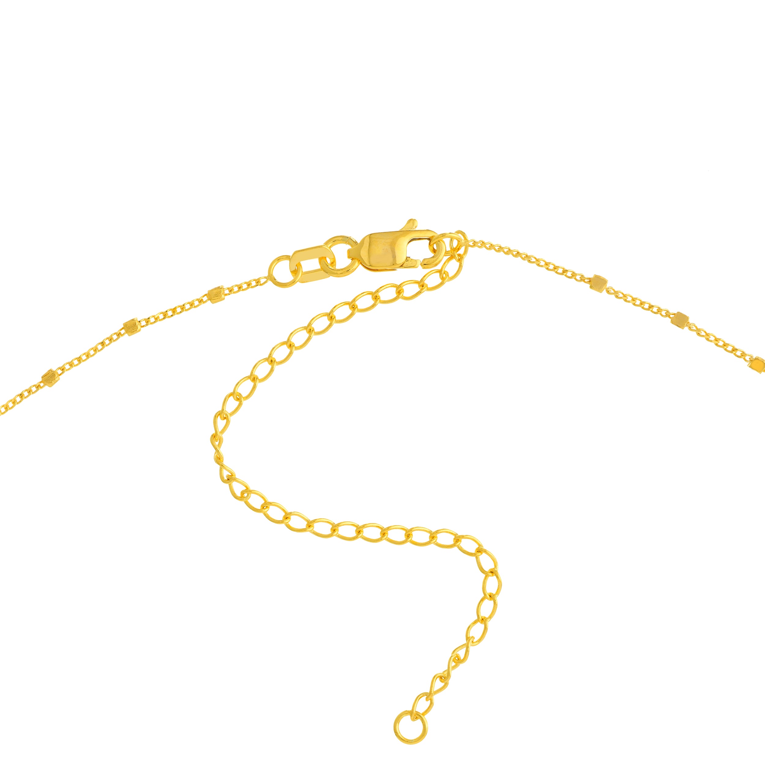 14K gold Saturn choker chain, additional view