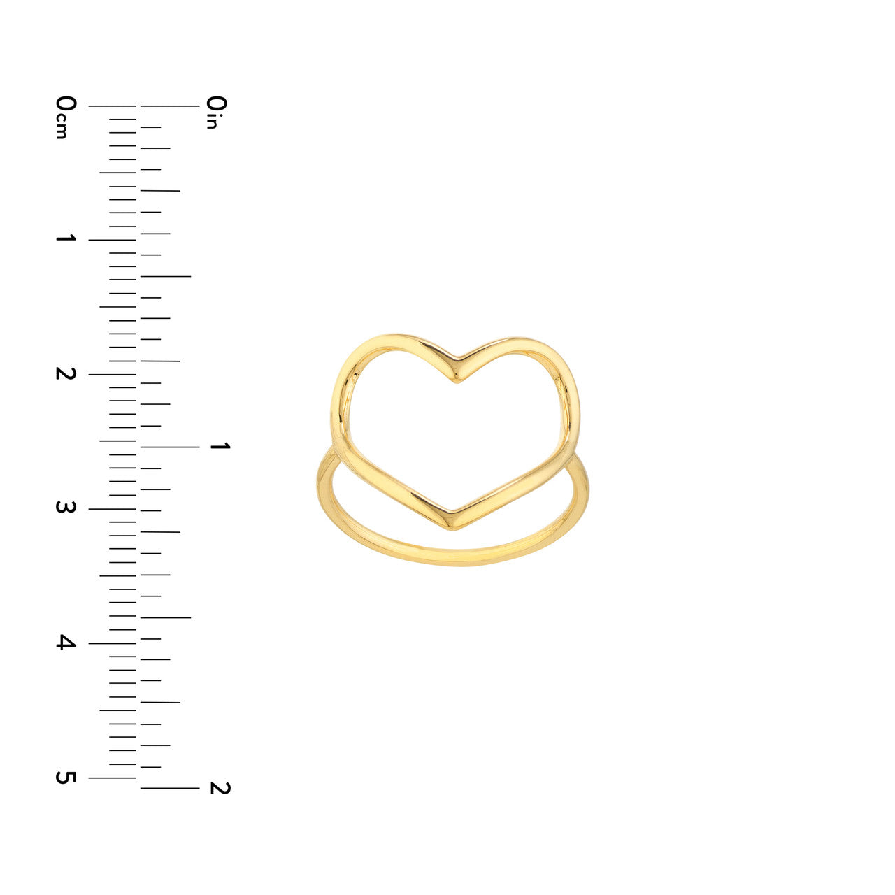 Organic heart-shaped ring in sterling silver with a polished finish by My Store.