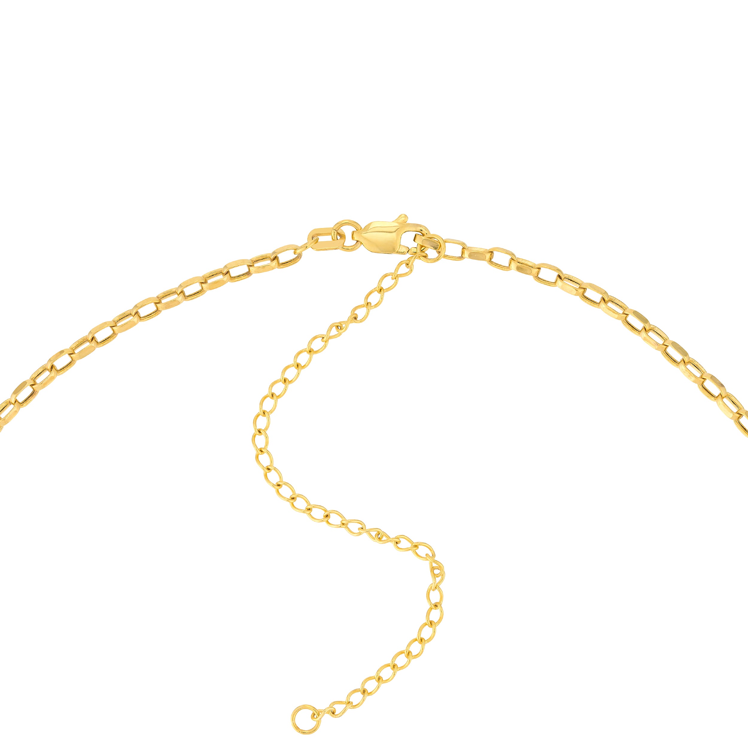 14K gold mini link choker chain, additional view