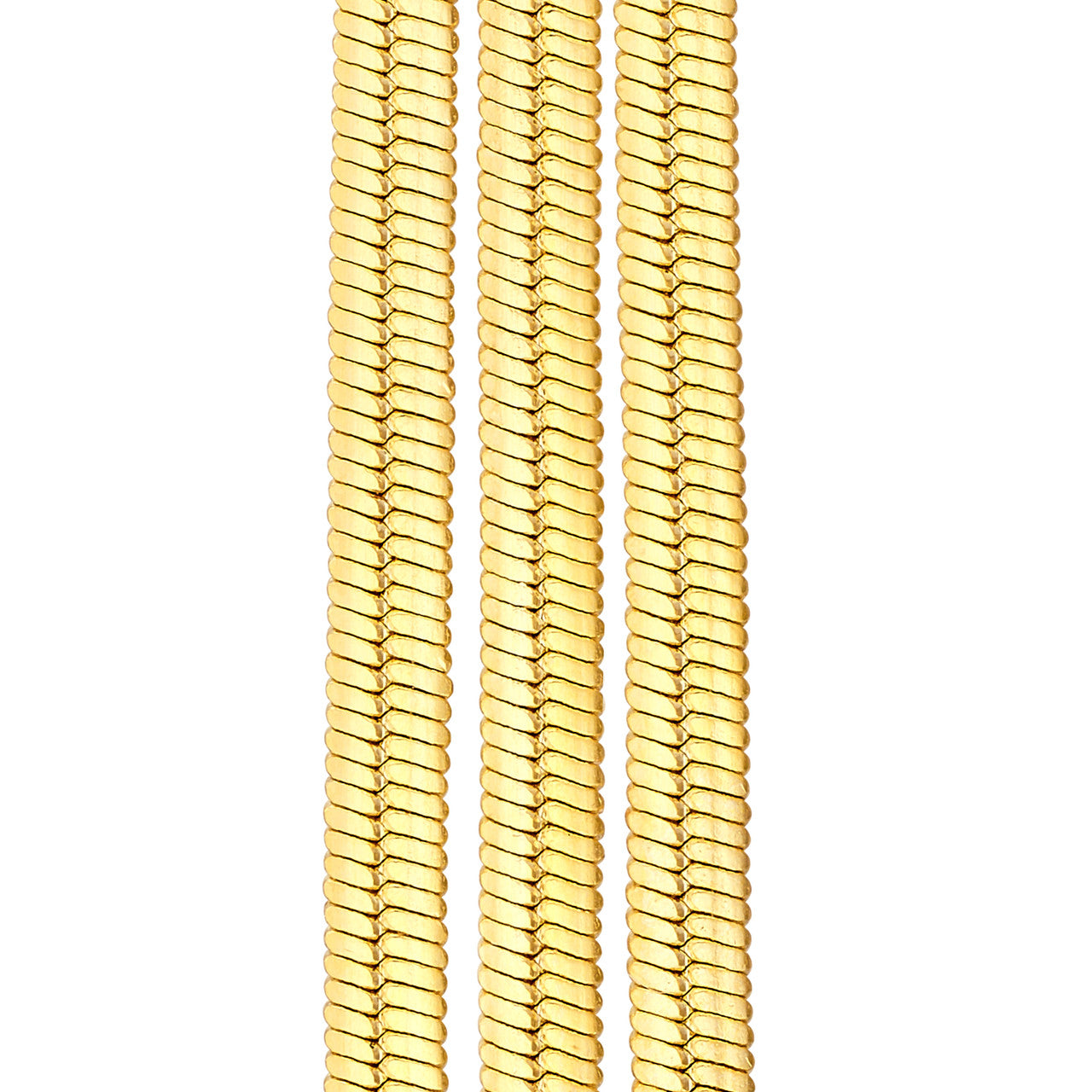 Ascending Triple Snake Chain Earrings