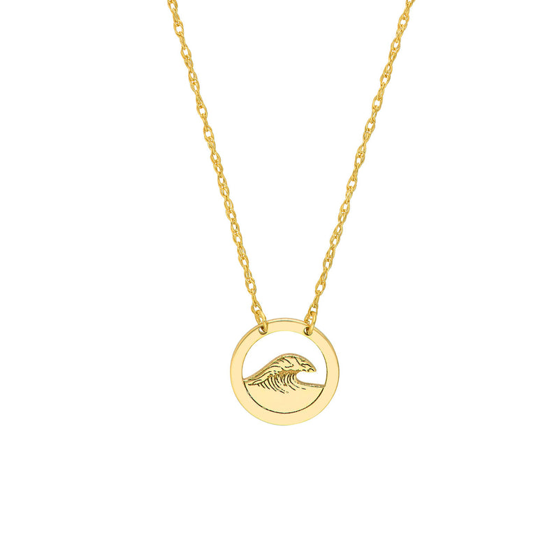 Simple Wave Open Circle Necklace by My Store with a sleek, modern design in silver.