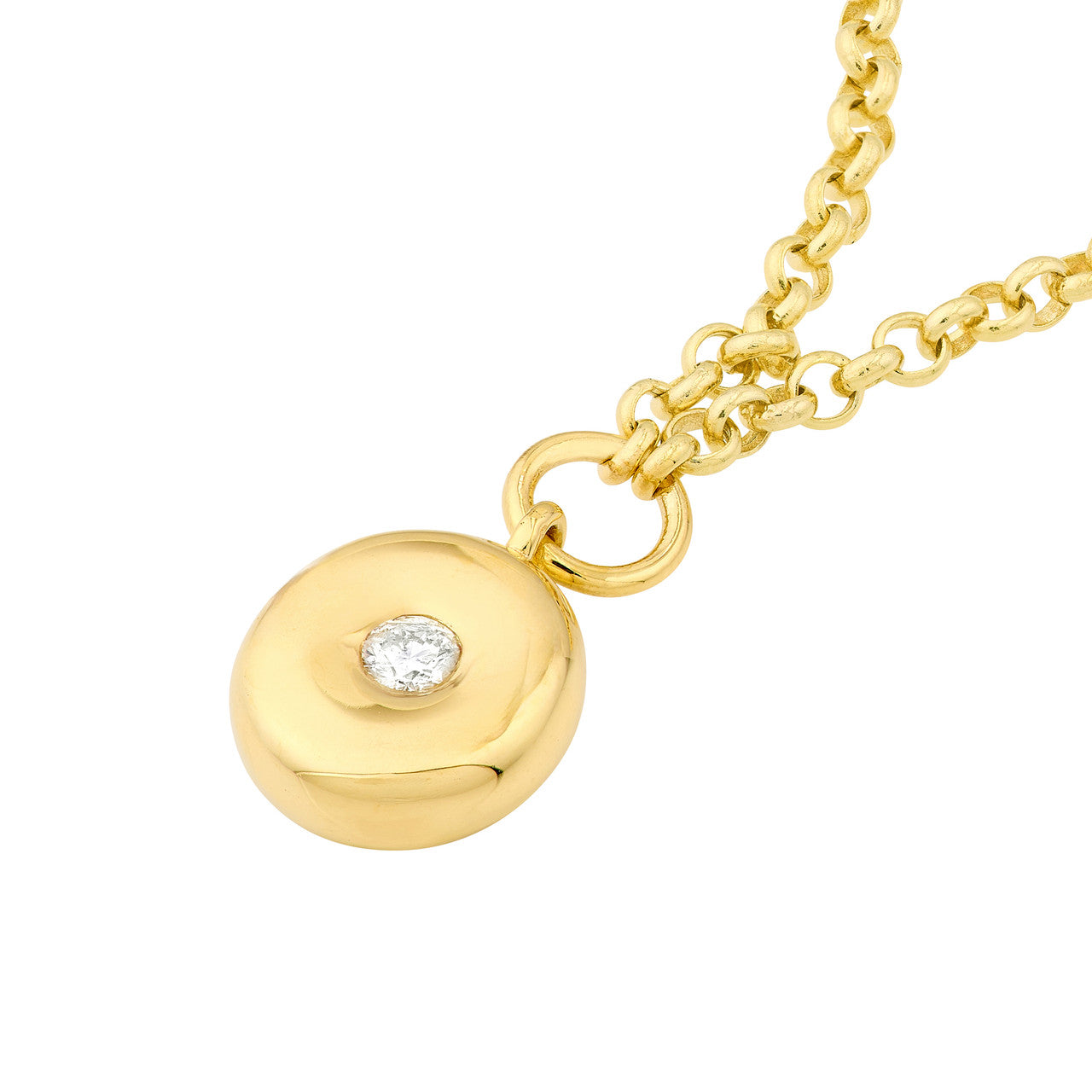 Diamond Donut Rolo Necklace