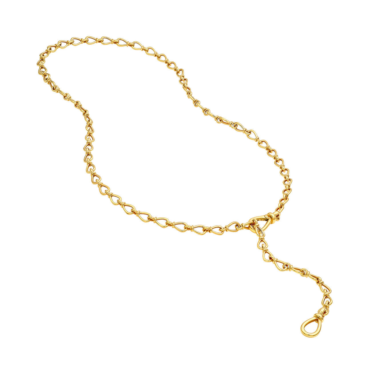 Teardrop Link Lariat Necklace