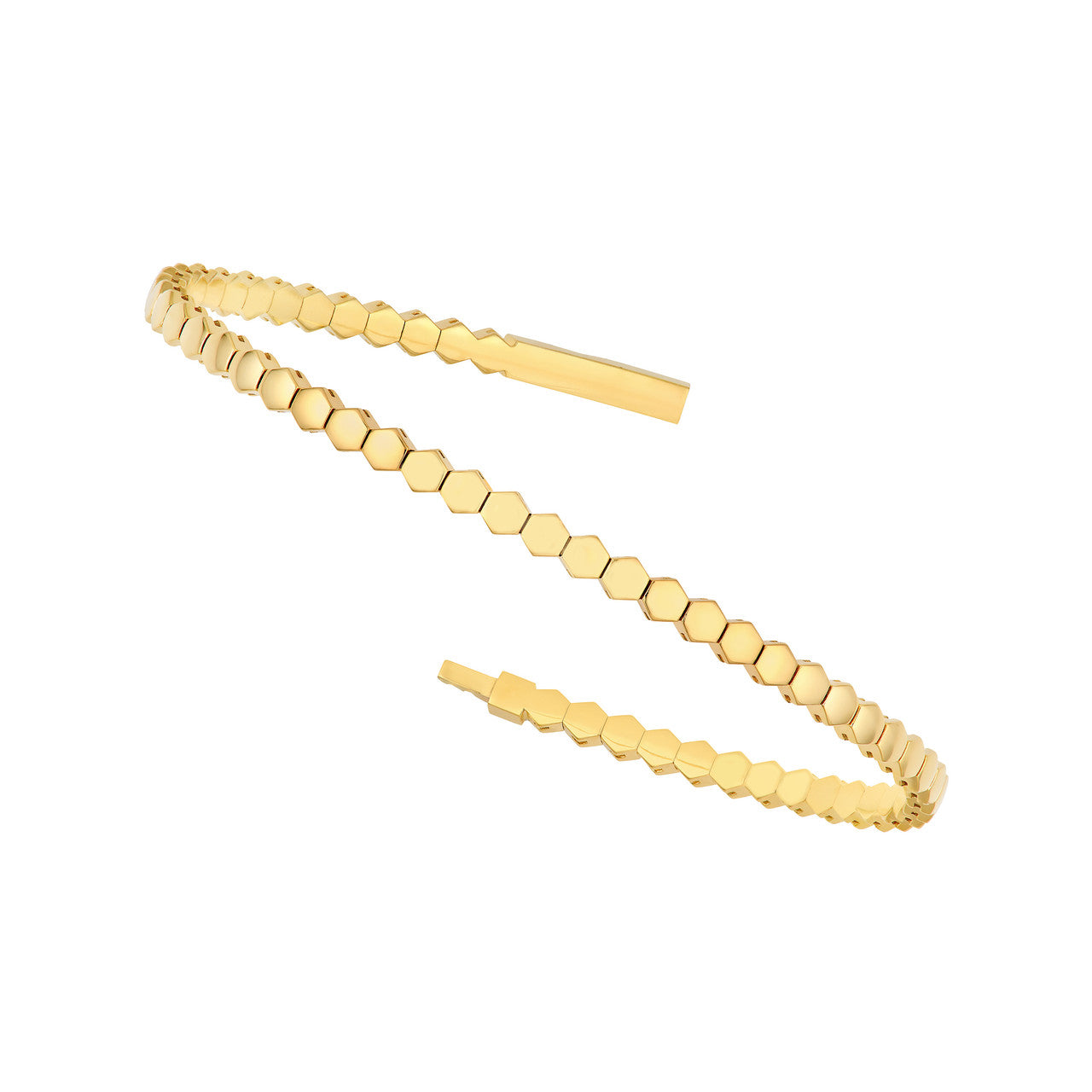 VIA Jewelers Honey Links Flex Bracelet featuring a flexible design with honey-colored links and a stylish finish.