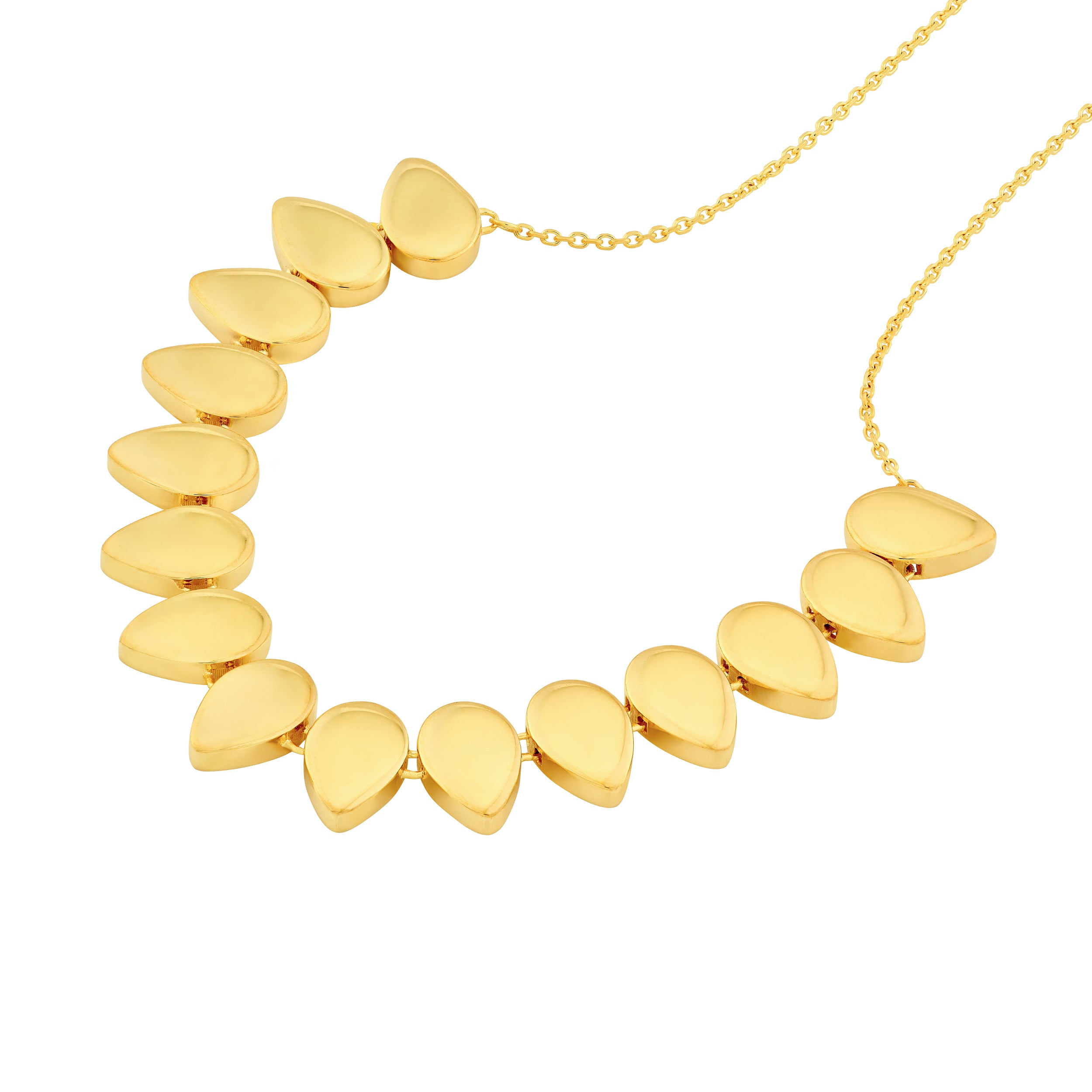 Flat Teardrop Necklace