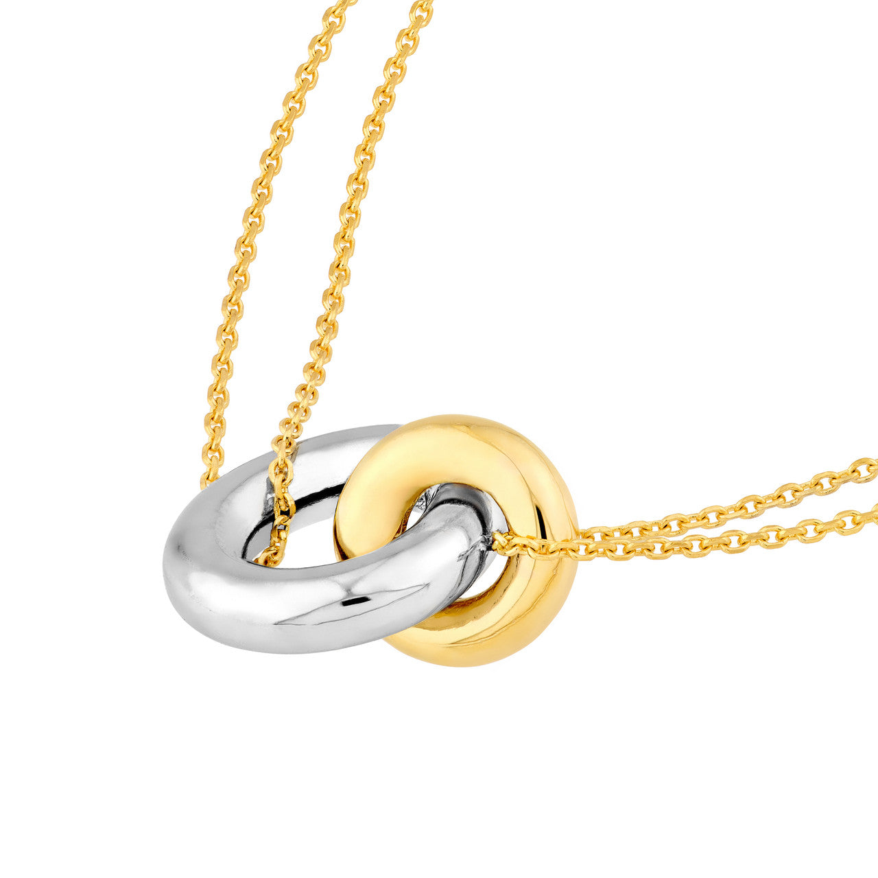 Simple two-tone necklace by My Store featuring intertwined design and elegant metallic finish.