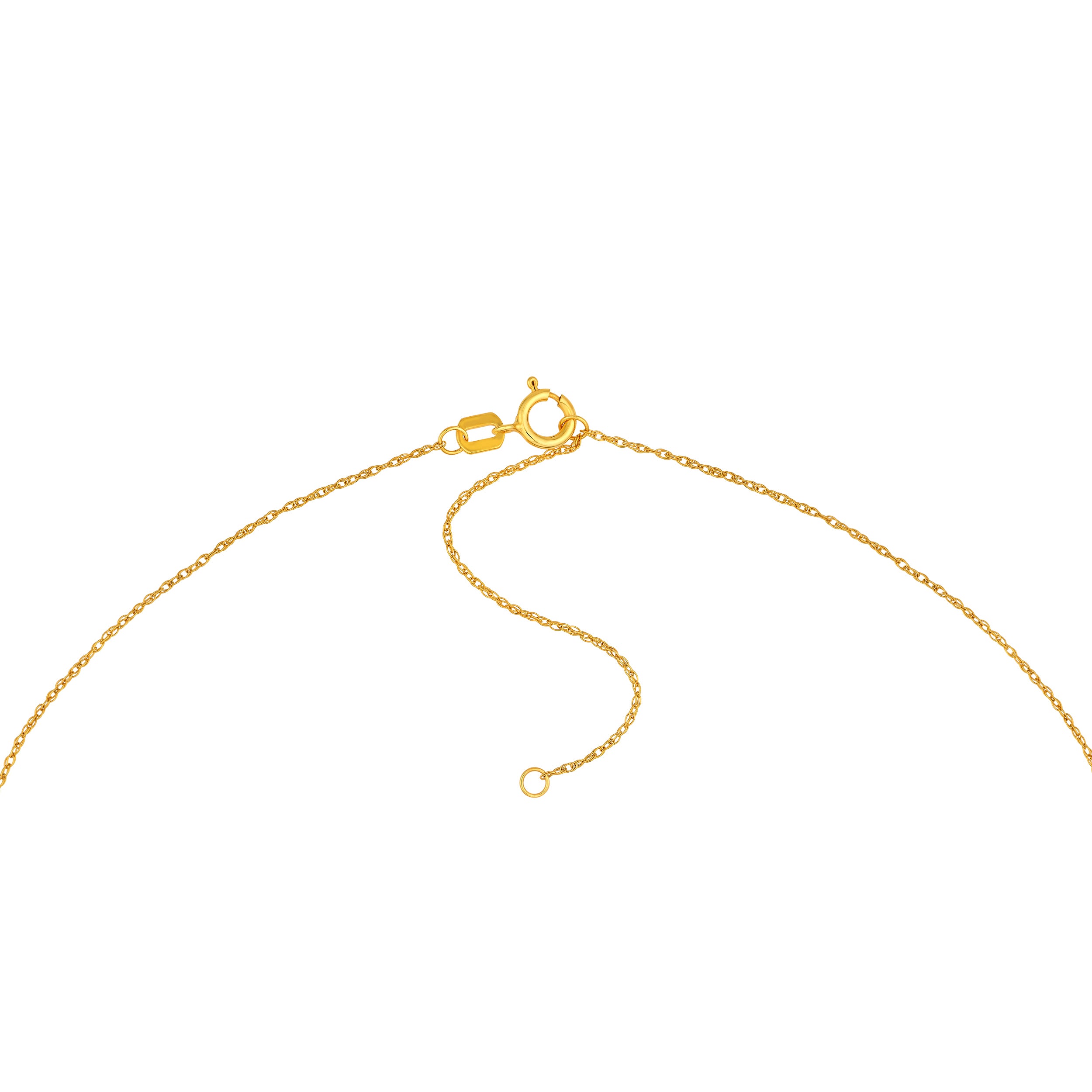 14K gold palm tree pendant necklace, additional view