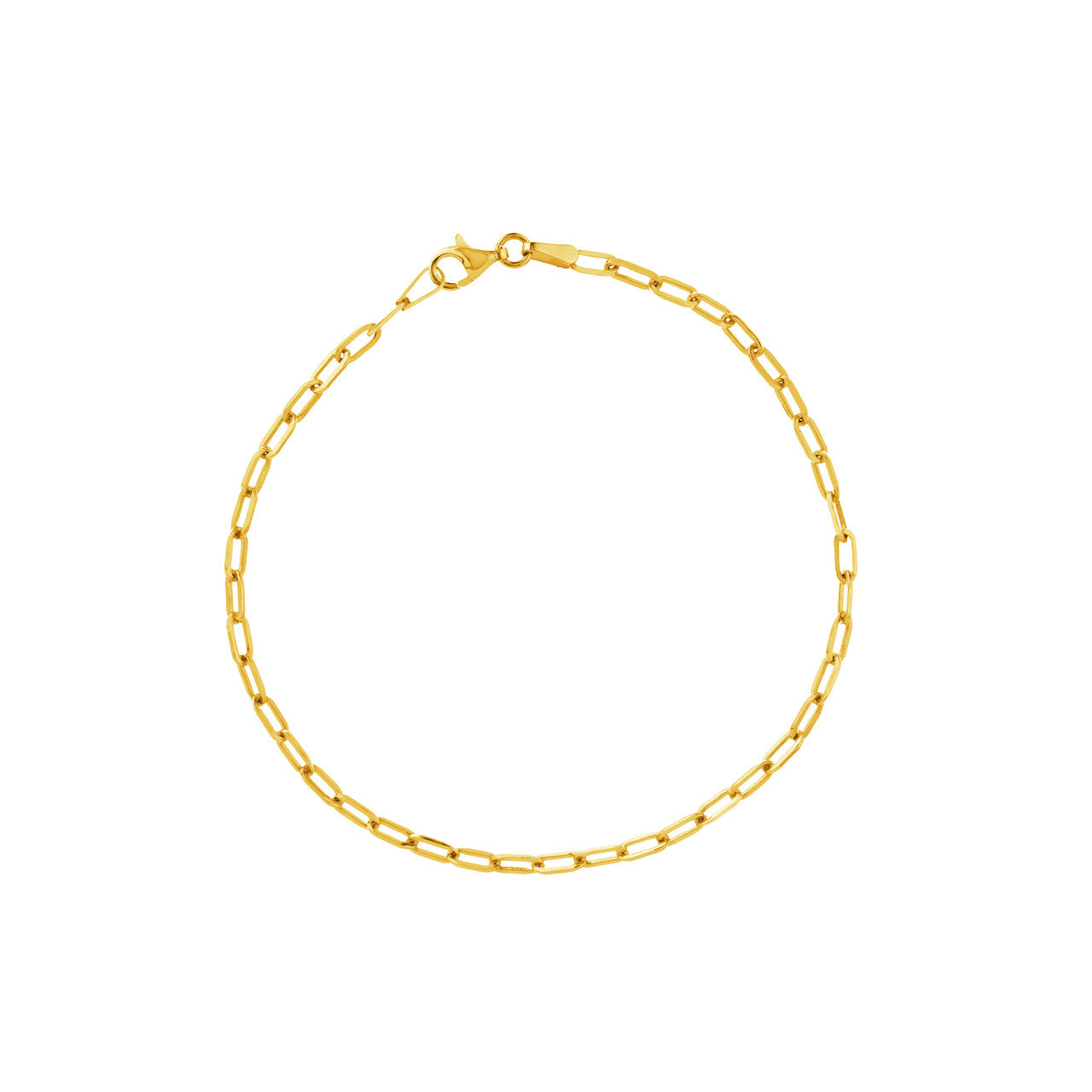 Thin Paper Clip Chain Bracelet