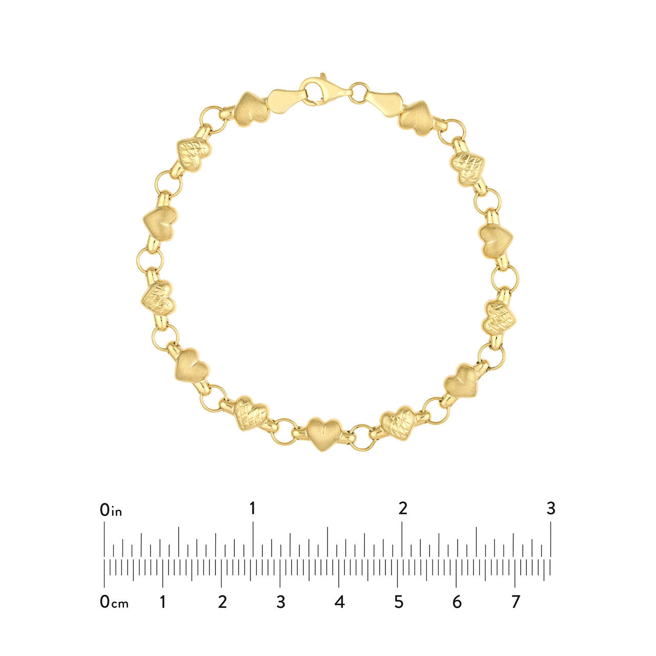 Stampato D/C and Satin Hearts Anklet 3