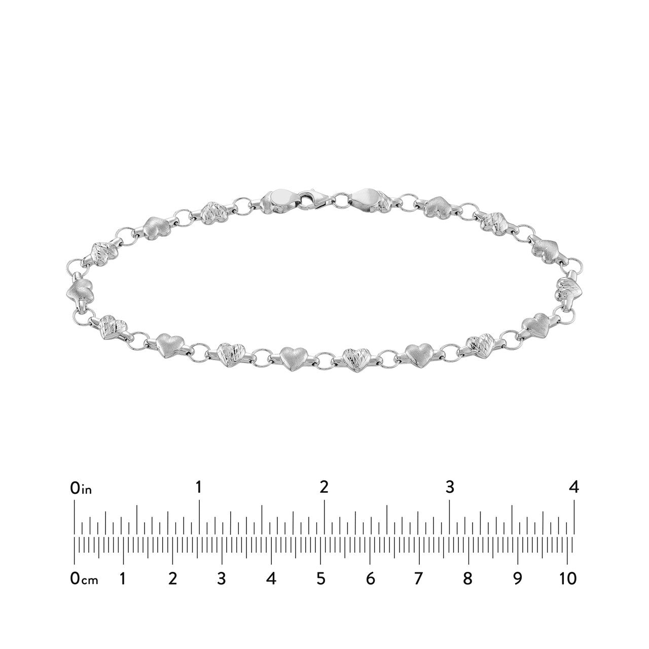 Stampato D/C and Satin Hearts Anklet 8