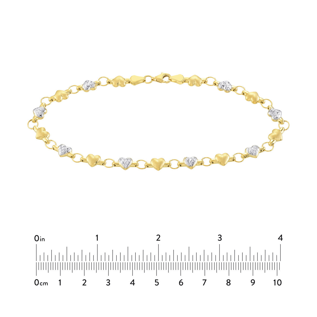 Two-Tone Hearts Anklet 4